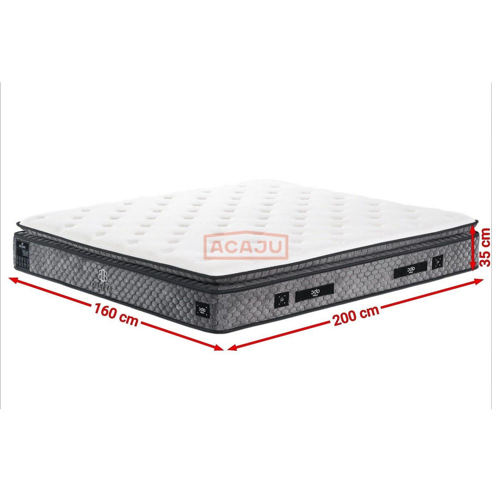 Saltea BABYLON, alb/gri, 160x200 cm