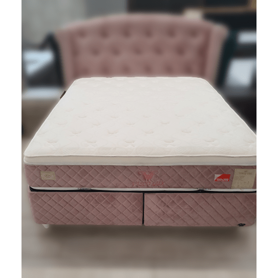 Saltea VISCO LUX, alb/roz, 140x200 cm