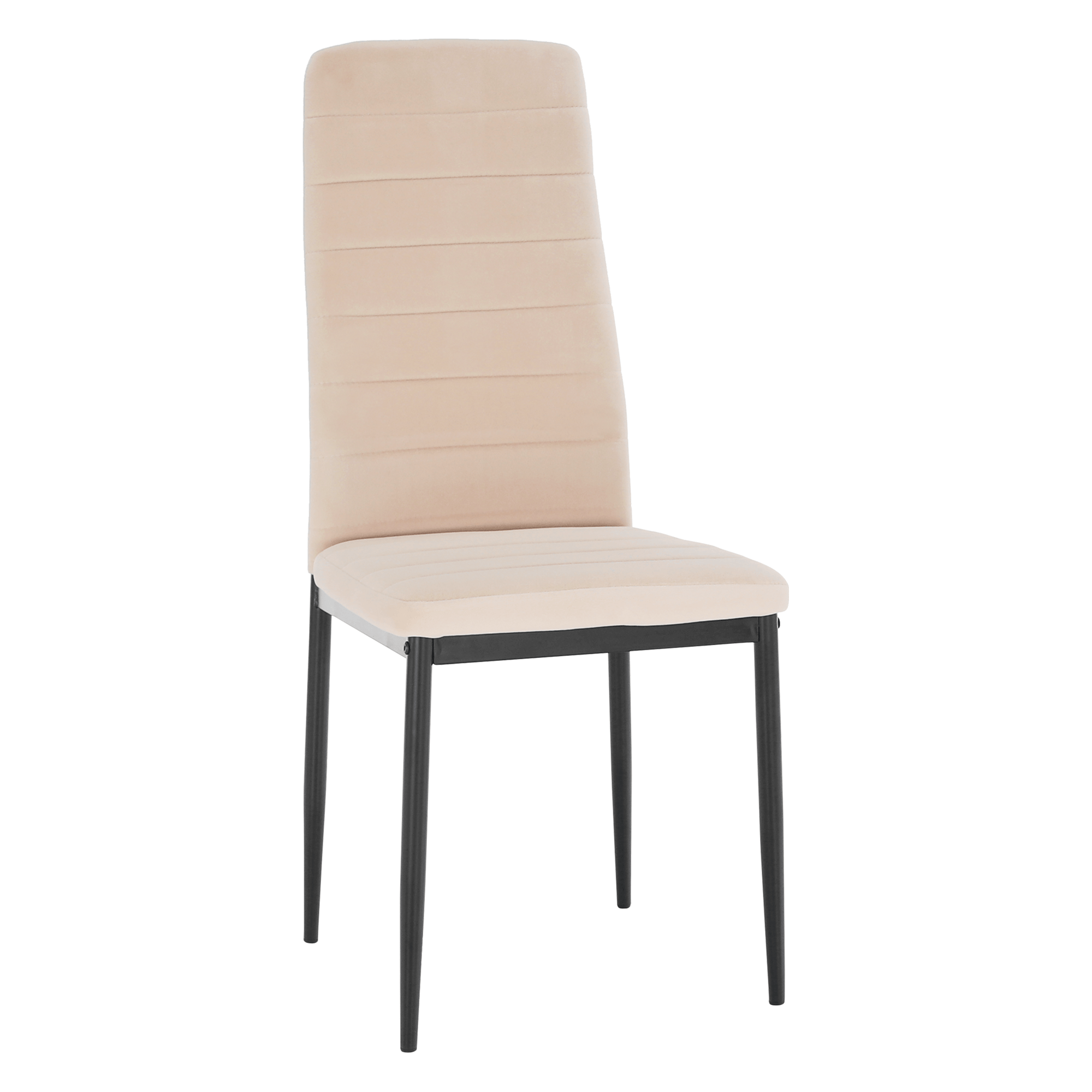 Scaun COLETA NOVA, bej/negru, stofa catifelata/metal, 41x49x96 cm