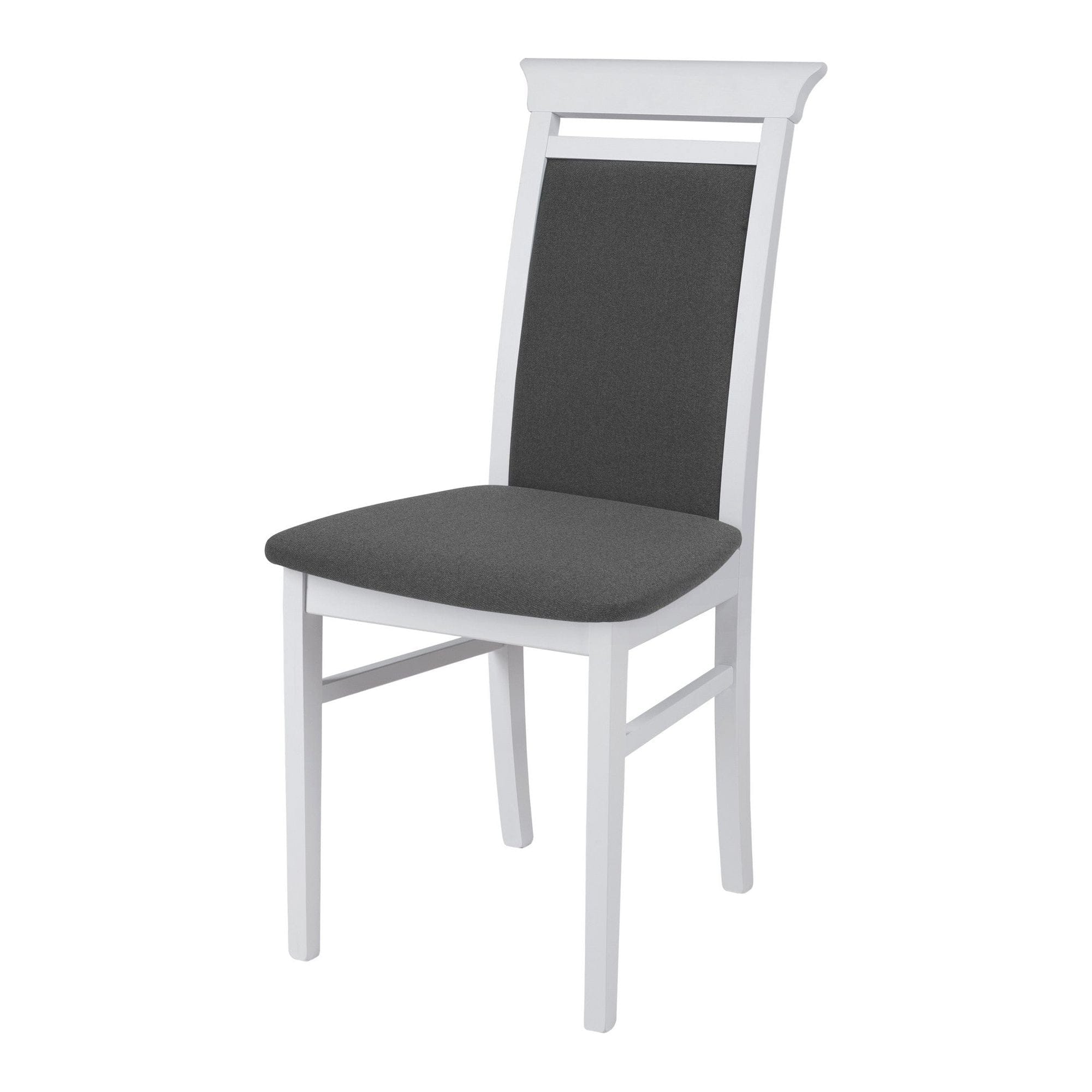 Scaun IDENTO, gri/alb, stofa/lemn, 44x57x95 cm