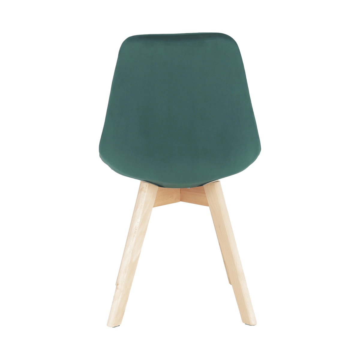 Scaun LORITA, verde smarald/fag, stofa catifelata/lemn, 48x57x81 cm
