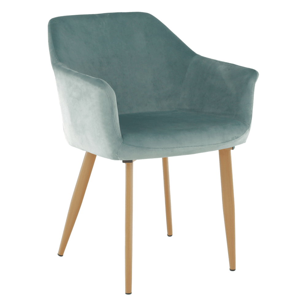 Scaun ODOVEL, menta/fag, tesatura/metal, 56x63x82 cm