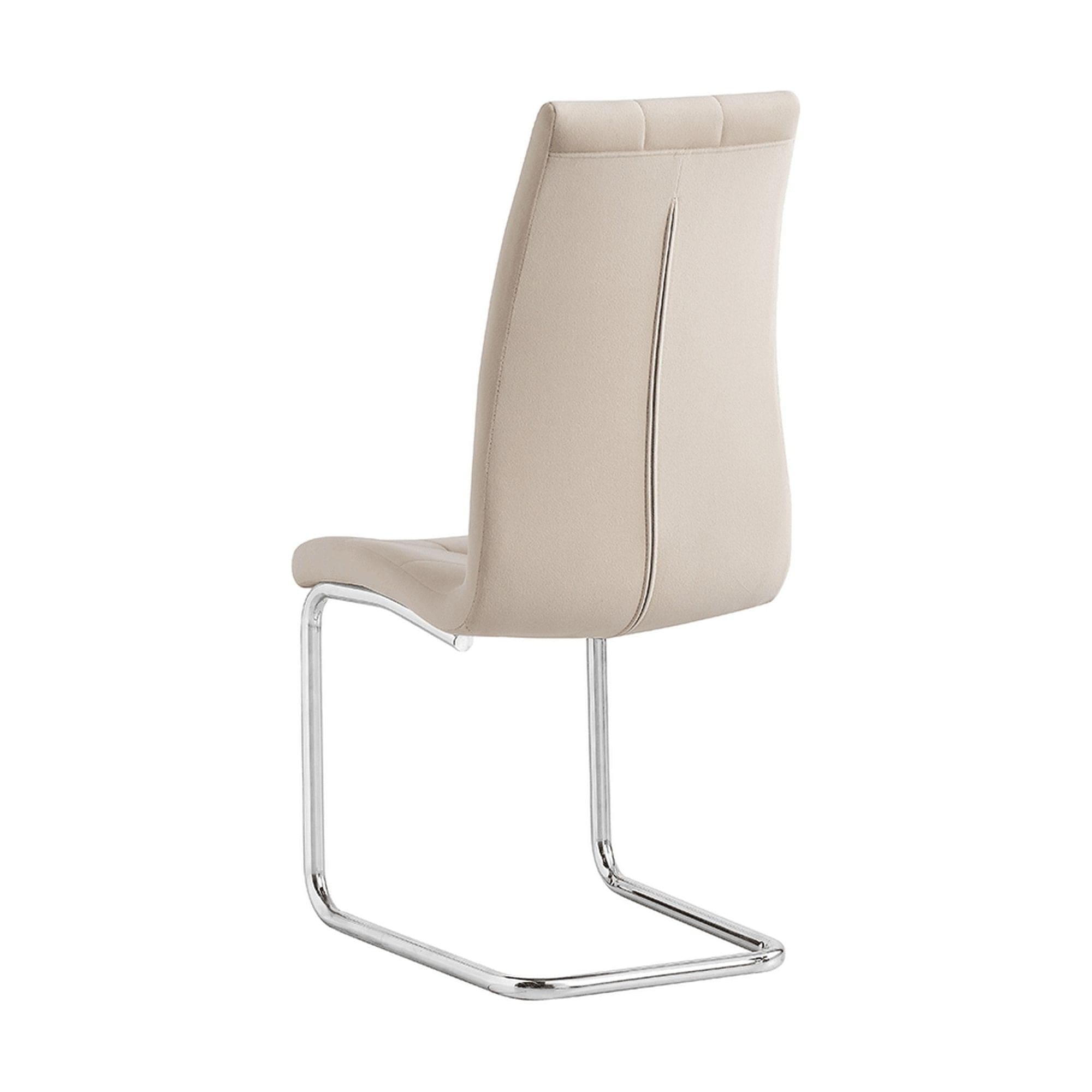 Scaun SALOMA NEW, stofa catifelata/metal, bej, 42x56,5x105 cm