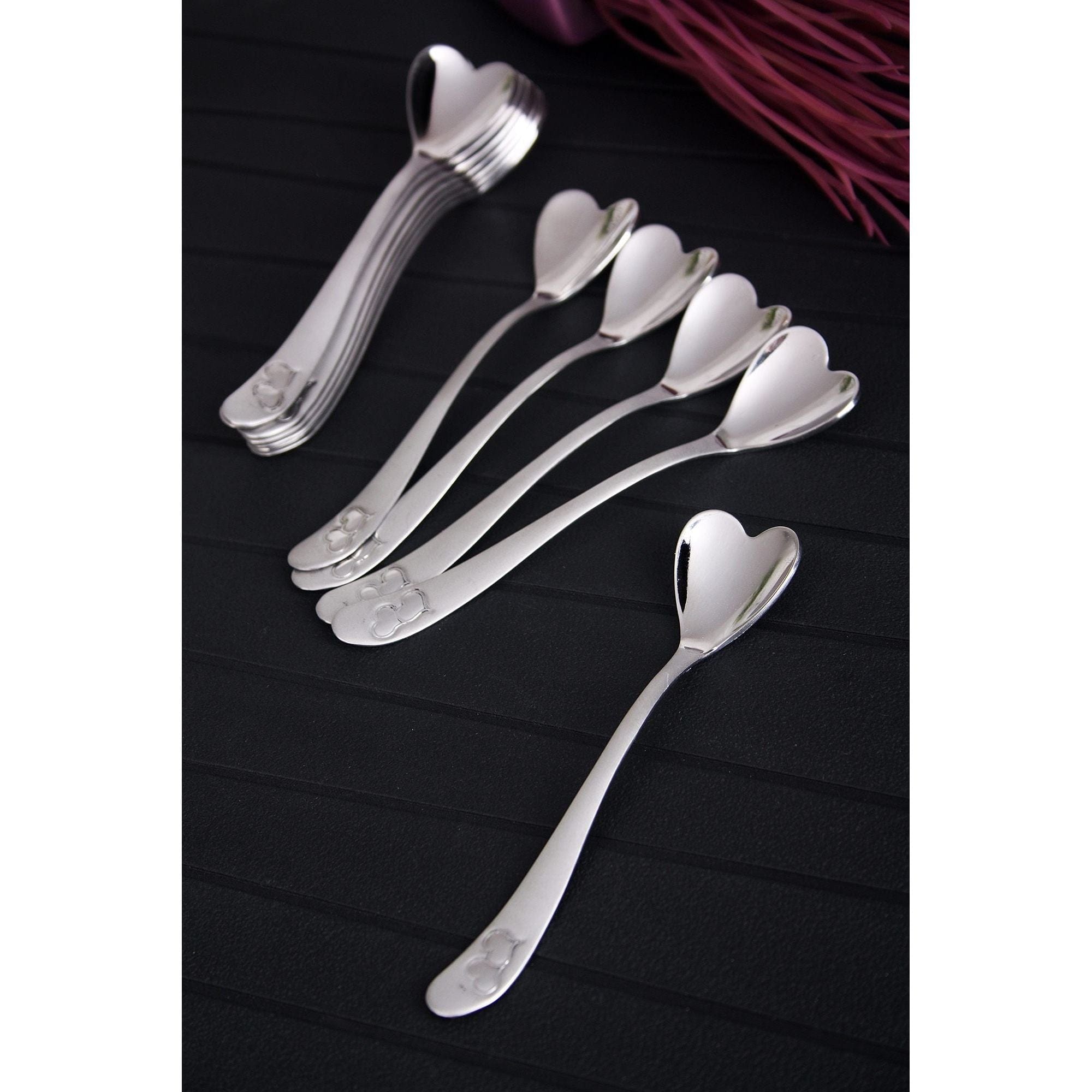 Set 12 linguri OZD-0001, crom, otel, 11 cm