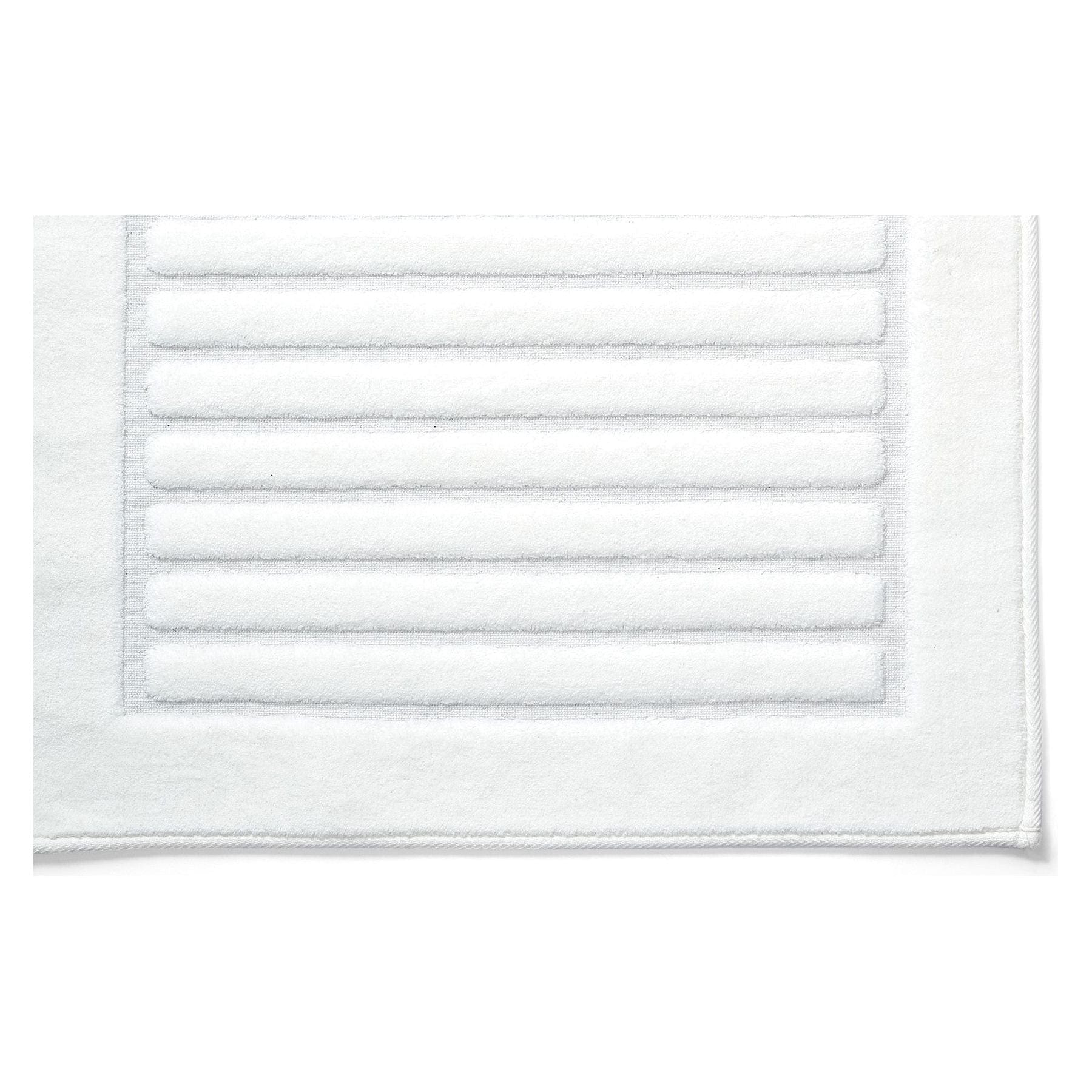 Set 2 covorase baie 394ANR1272, forma dreptunghiulara, bumbac, alb