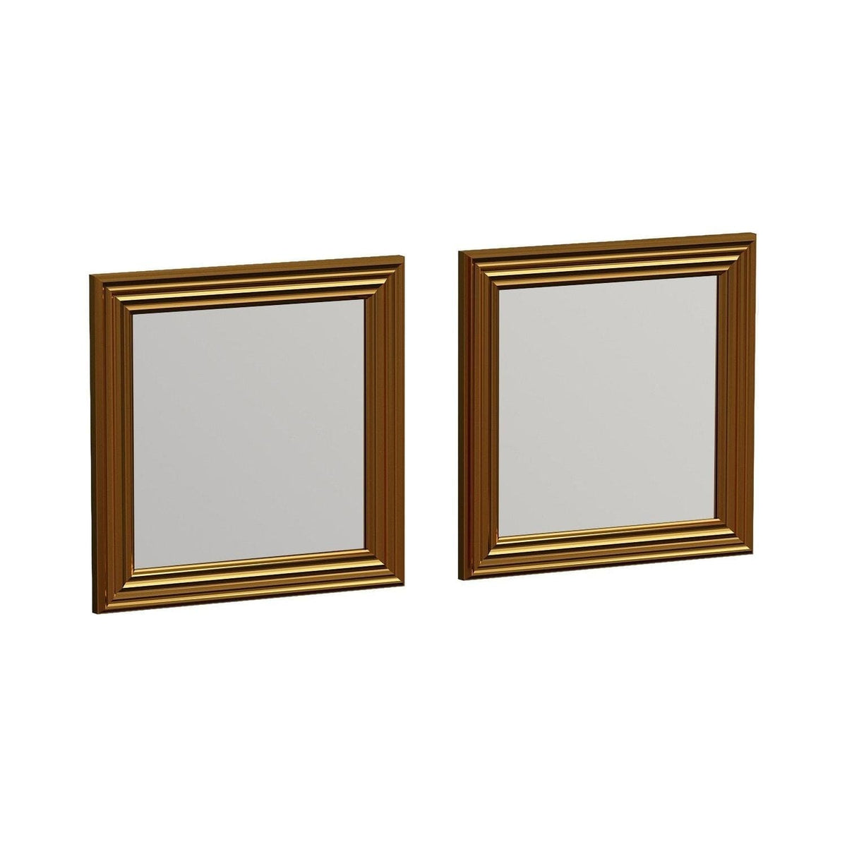 Set 2 oglinzi BALE, auriu, 40x3x40 cm