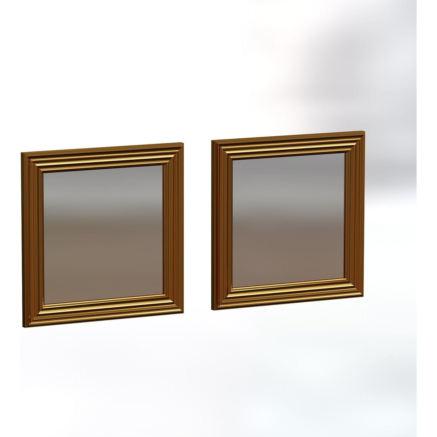 Set 2 oglinzi BALE, auriu, 40x3x40 cm