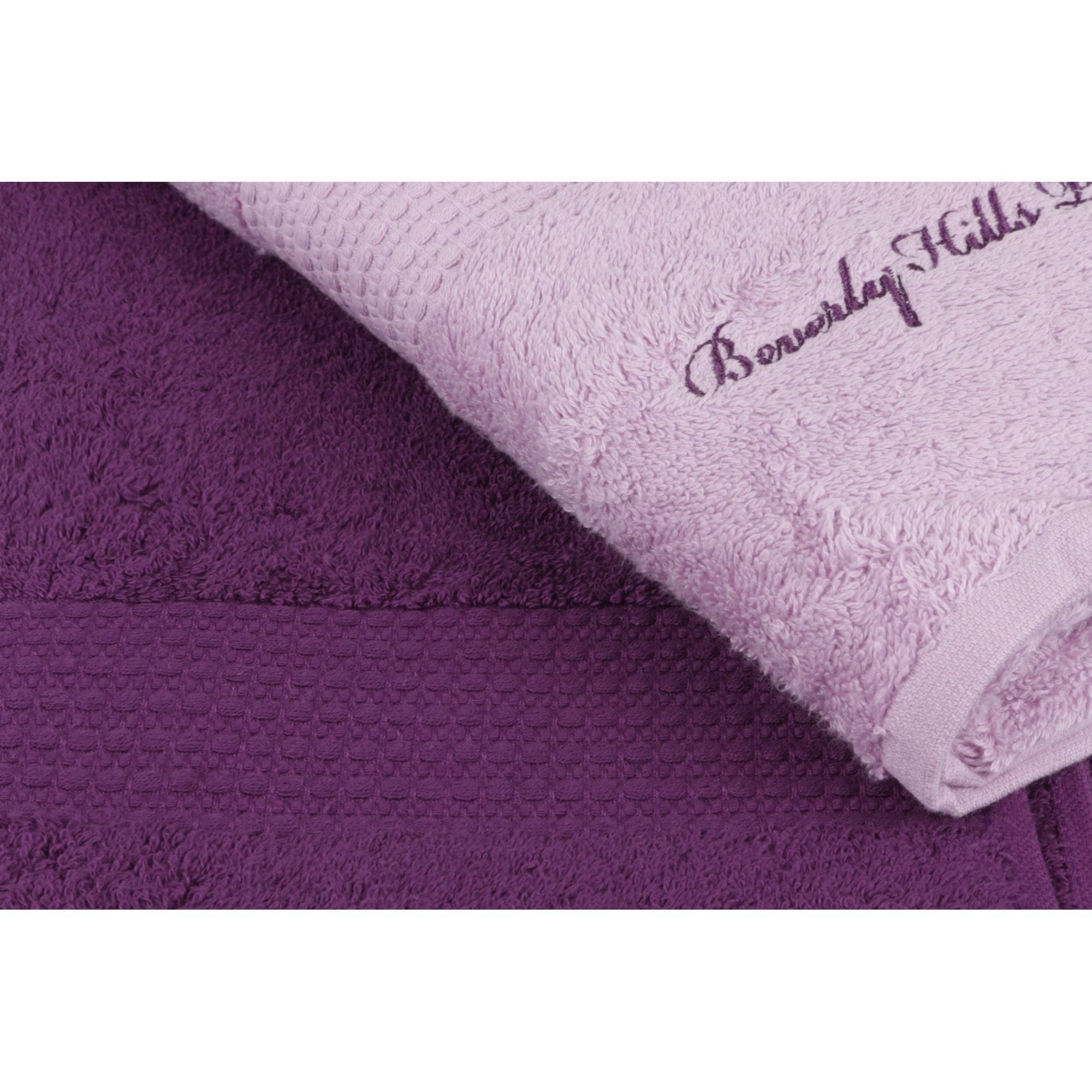 Set 2 prosoape baie 404, violet/lila, bumbac, 70x140 cm