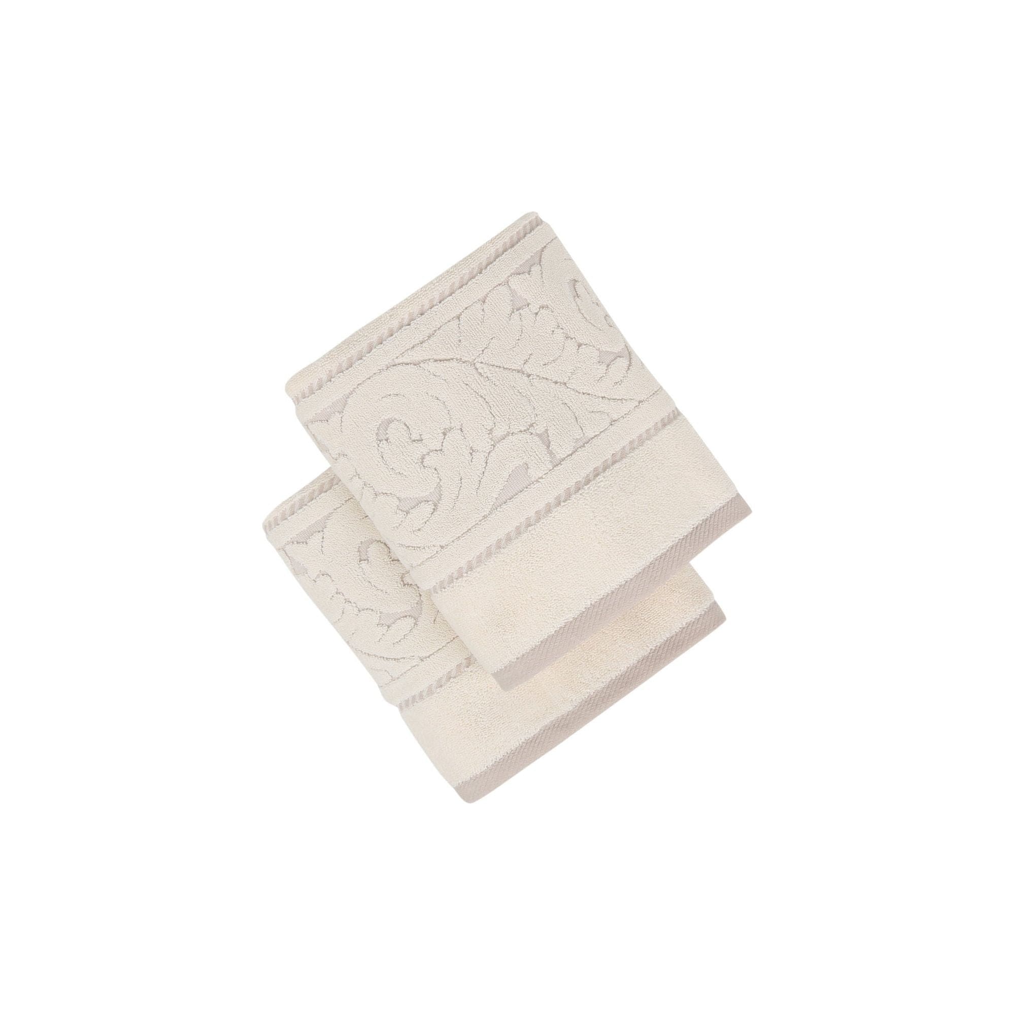 Set 2 prosoape baie SULTAN, crem, bumbac, 50x90 cm