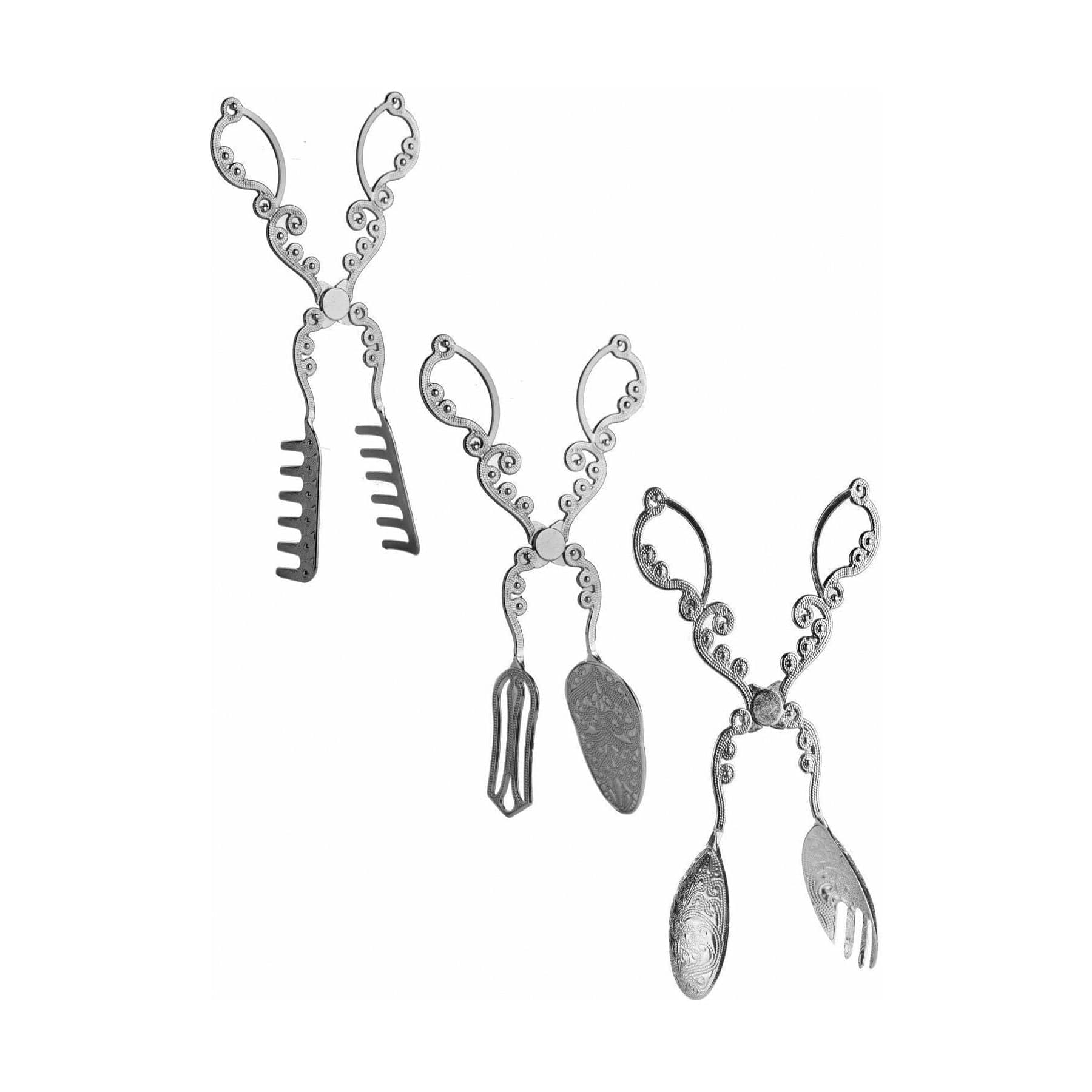 Set 3 clesti bucatarie PLT0419, crom, metal, 22 cm