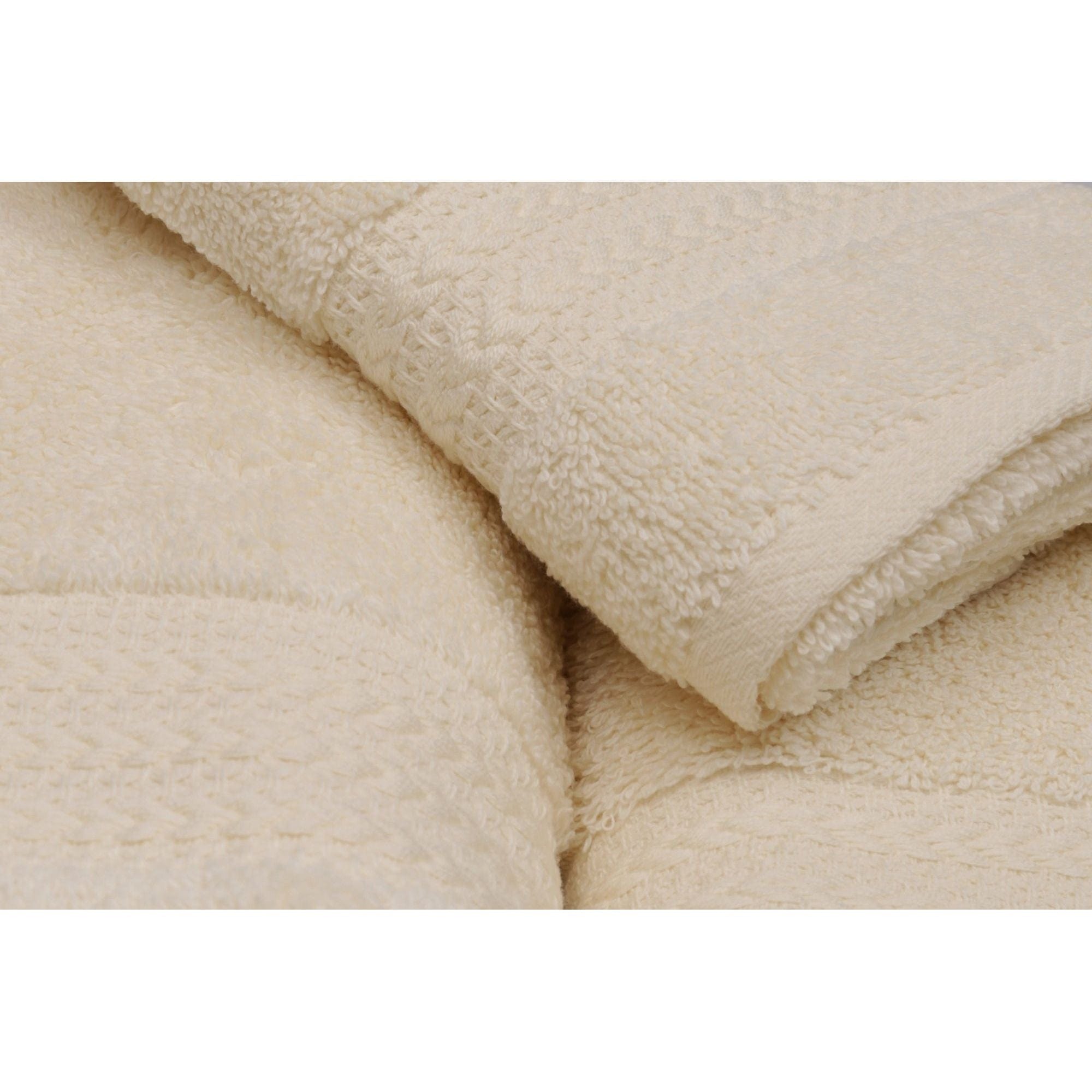 Set 3 prosoape baie RAINBOW, crem, bumbac