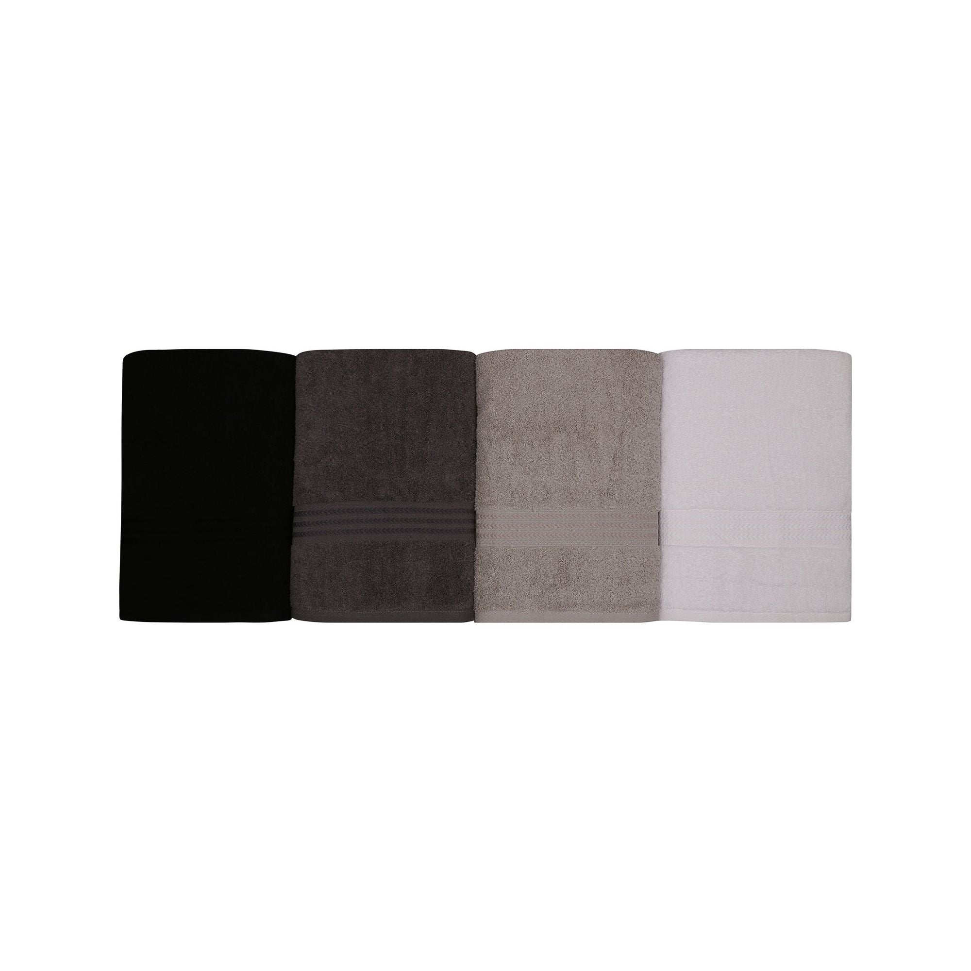 Set 4 prosoape baie RAINBOW, bumbac, 70x140 cm