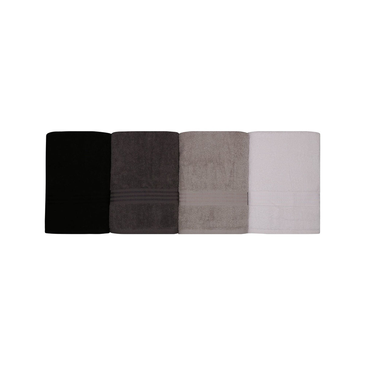 Set 4 prosoape baie RAINBOW, bumbac, 70x140 cm
