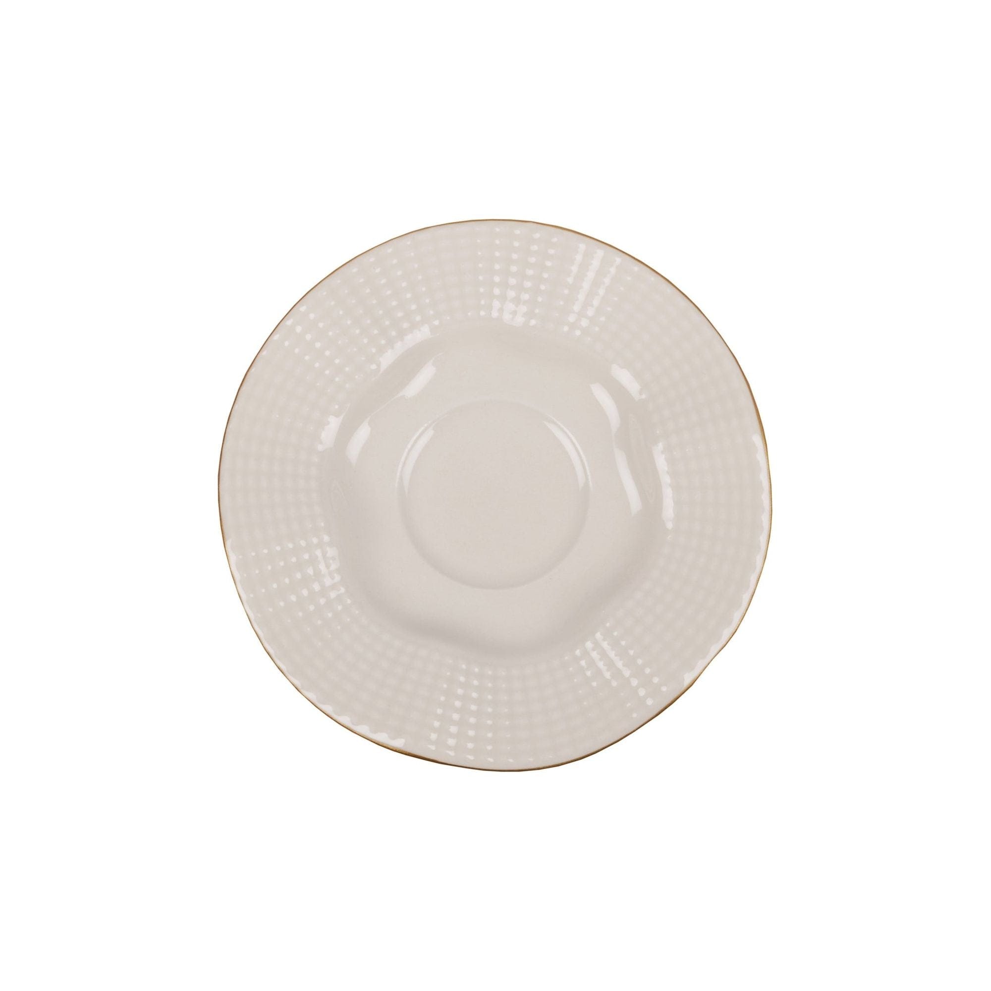 Set 6 cesti cu 6 farfurii MLN12KT14R520, alb, portelan, 50 ml