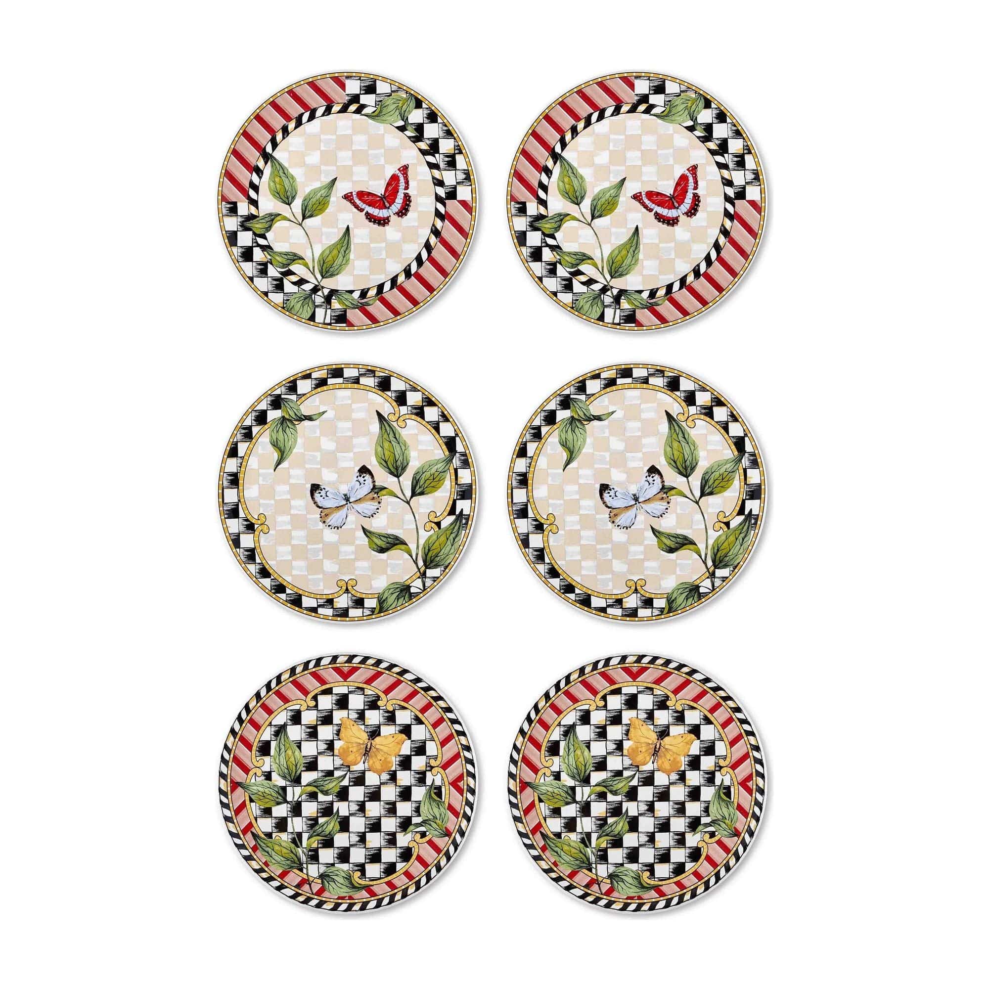 Set 6 farfurii JRD019, multicolor, ceramica, 19 cm
