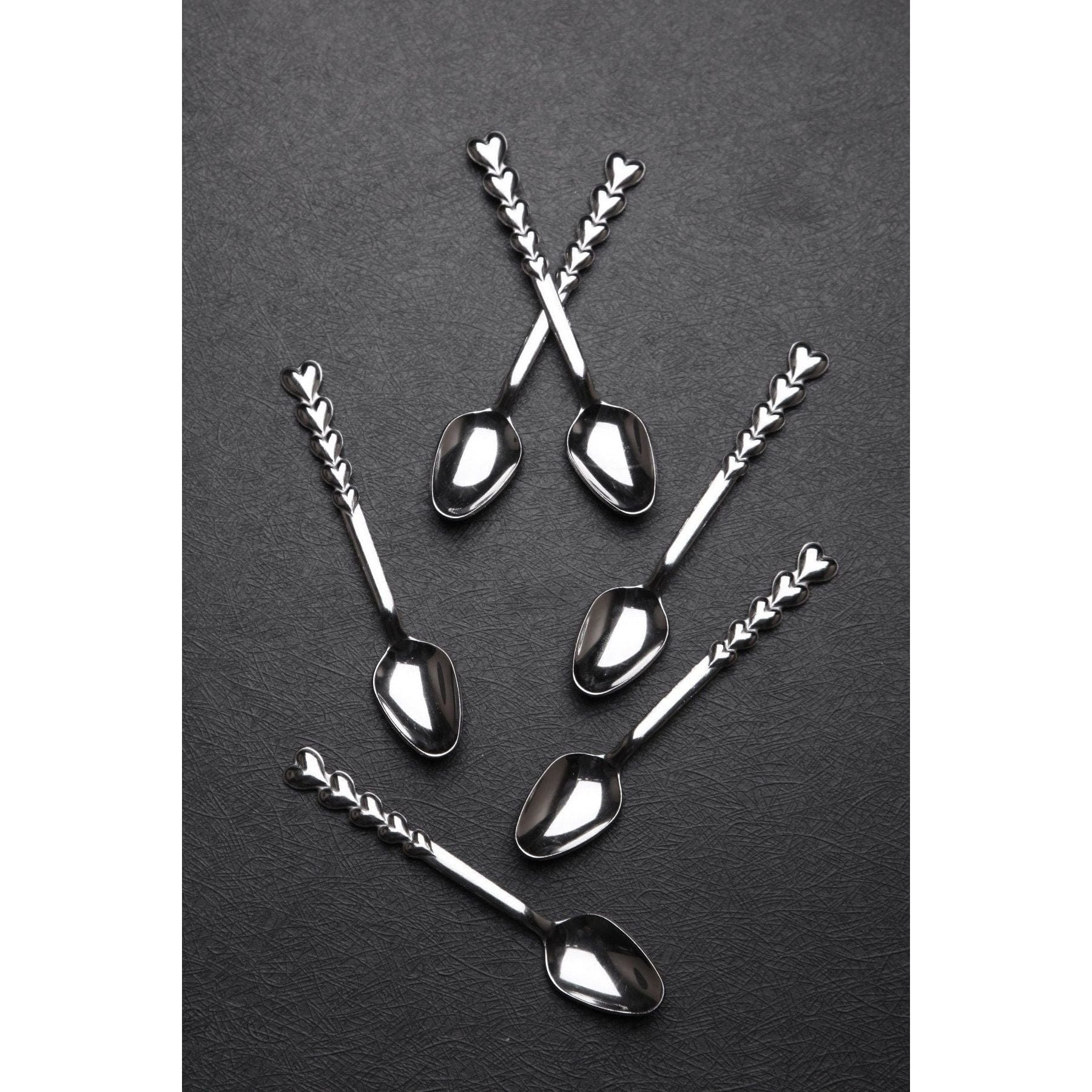 Set 6 linguri W-6, crom, otel, 11 cm