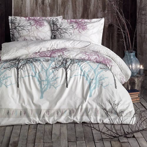 Set lenjerie pat clasy king size MIDAS V1, bumbac, alb, 240x260 cm, cu cearceaf pat, cearceaf pilota si 2 fete de perna