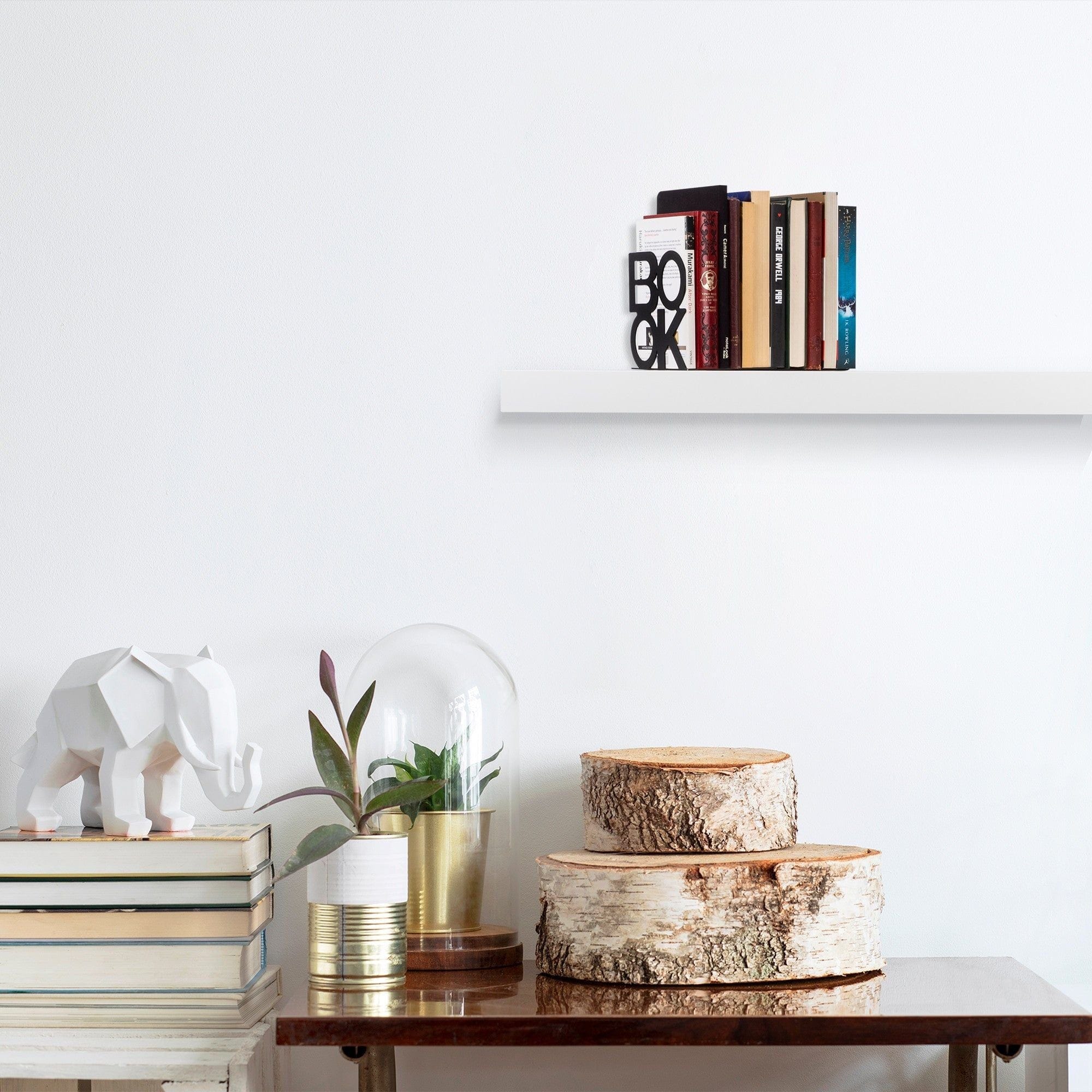 Suport carti 493RMC1117, negru, metal, 14x13x14 cm