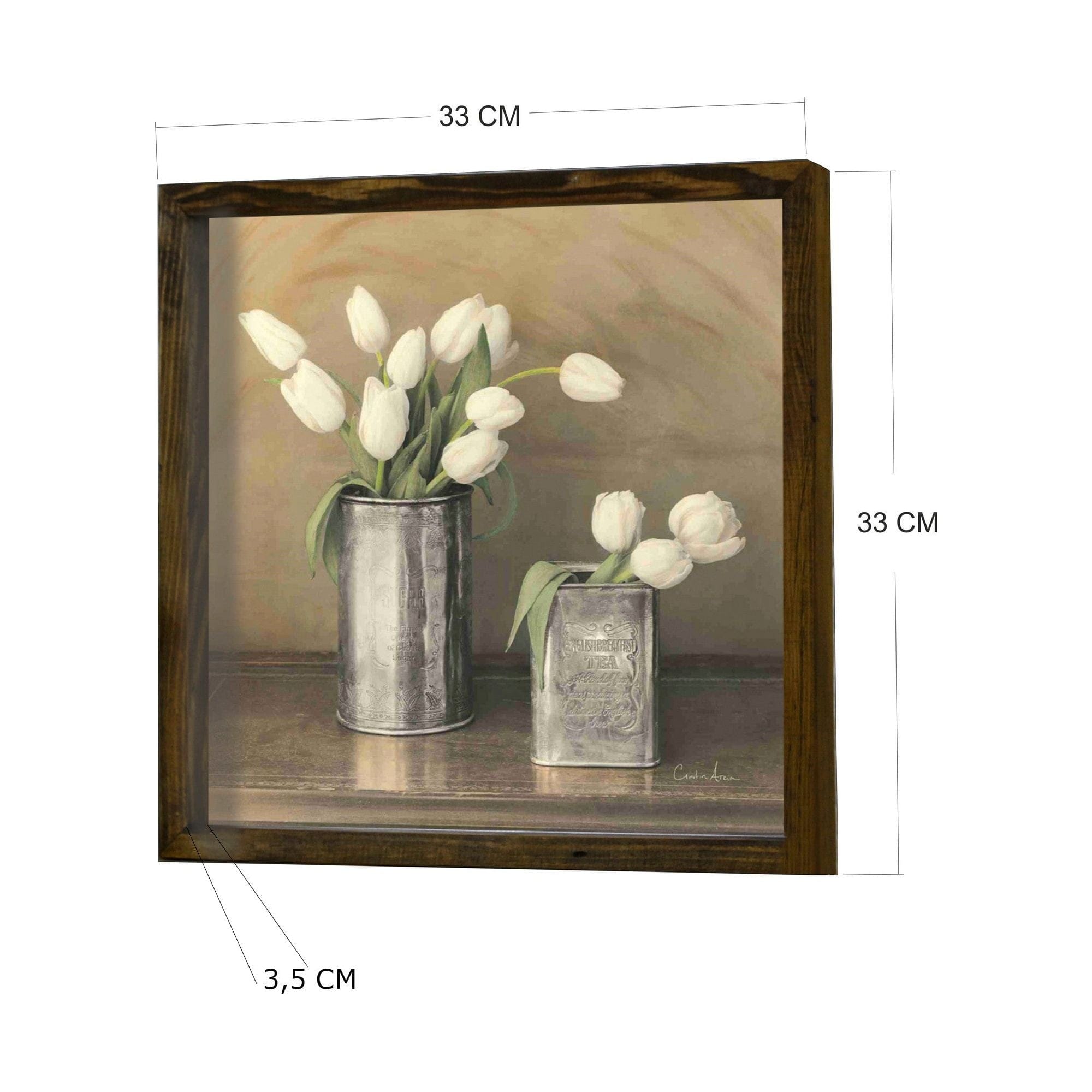 Tablou KZM450, multicolor, lemn, 34x34 cm