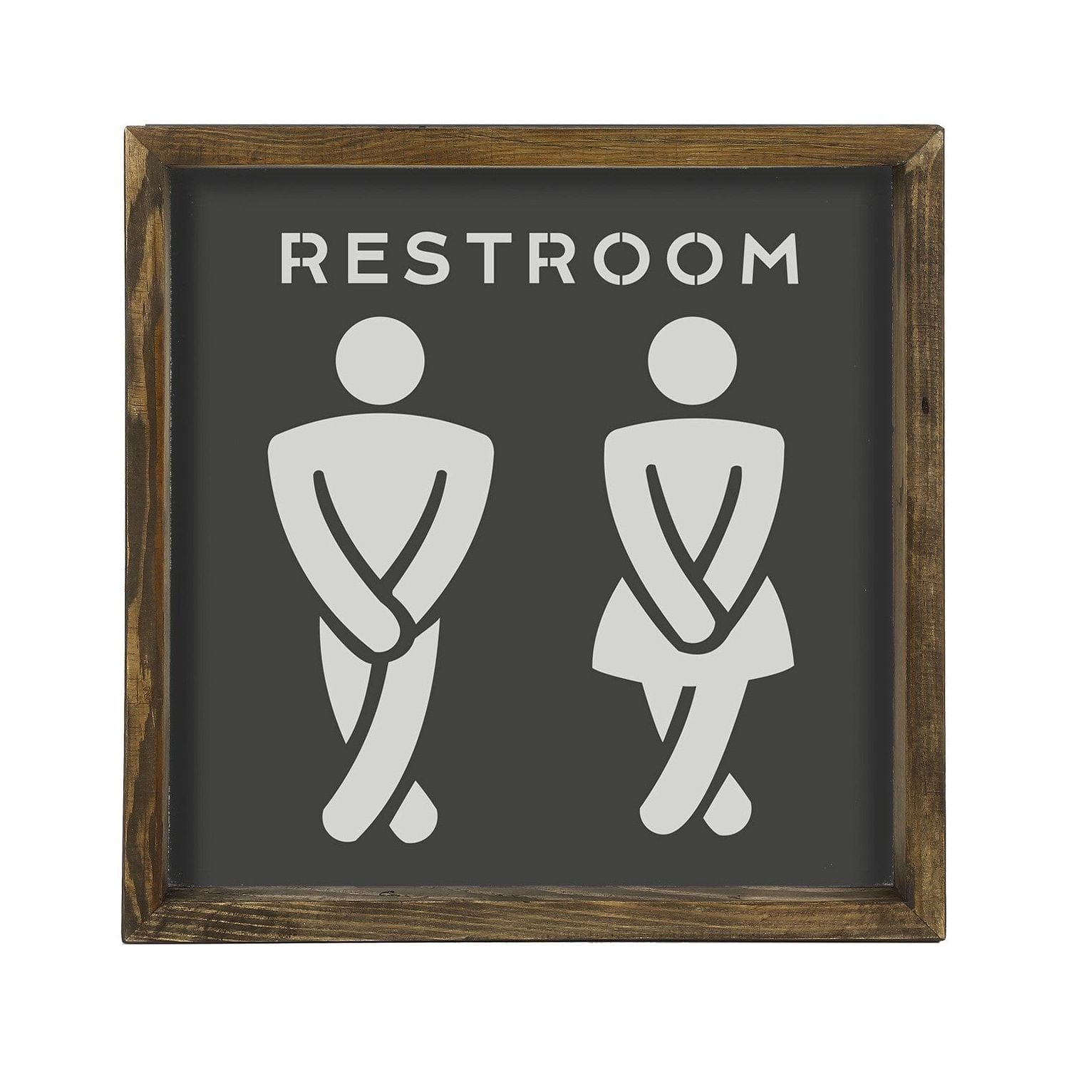 Tablou UKZM047, alb/negru, lemn, 15x15 cm