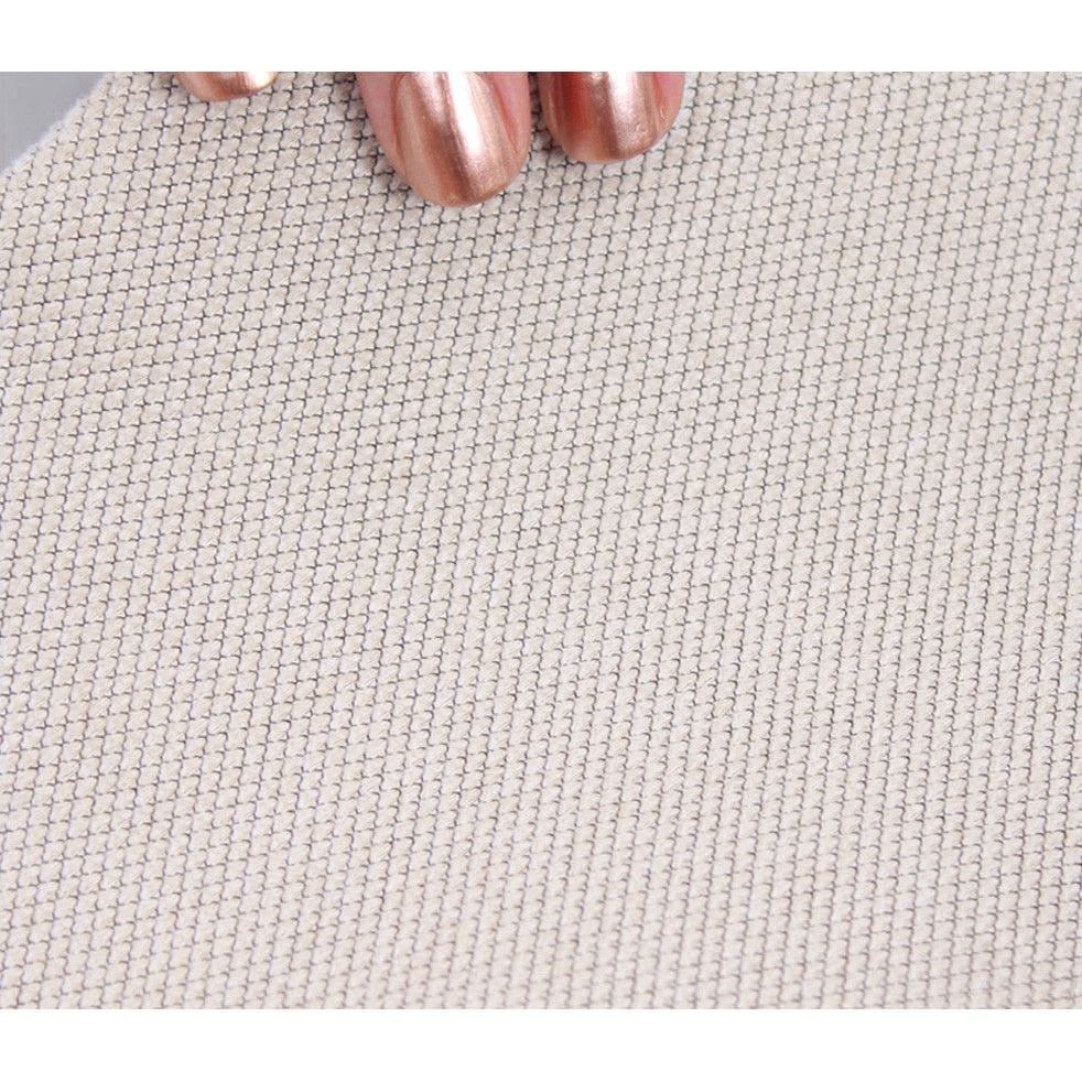 Taburet COPPER 46, crem/cupru, material textil/otel, 40x40x42 cm