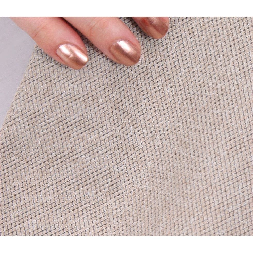 Taburet COPPER 60, stofa clasica bej/cupru, 40x40x42 cm