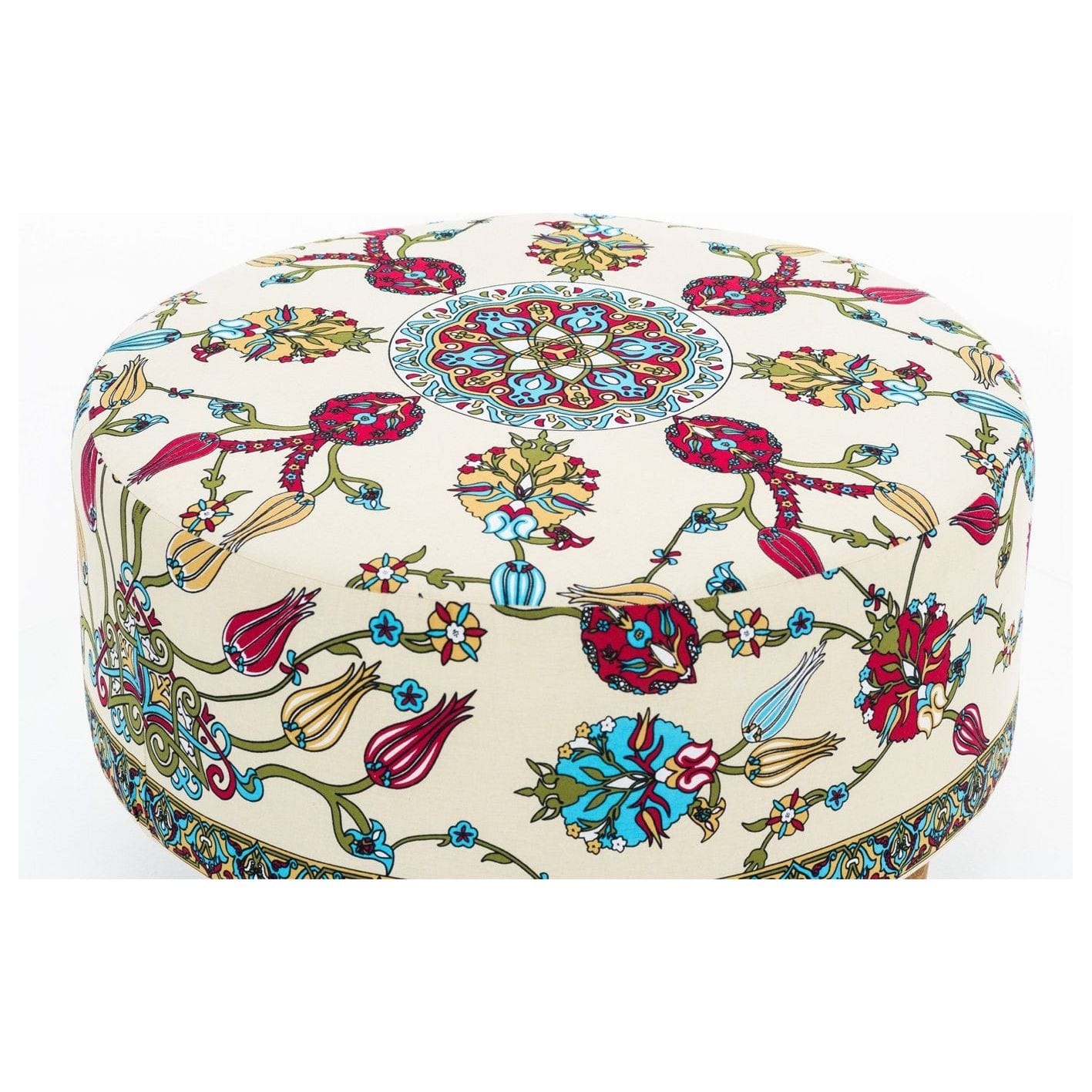 Taburet RIMINI, multicolor, stofa clasica, 65x65x40 cm