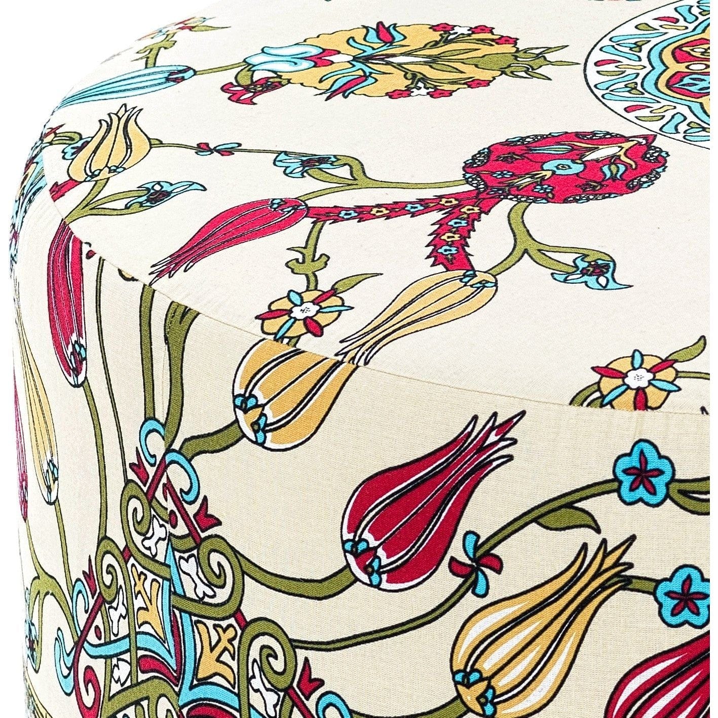 Taburet RIMINI, multicolor, stofa clasica, 65x65x40 cm