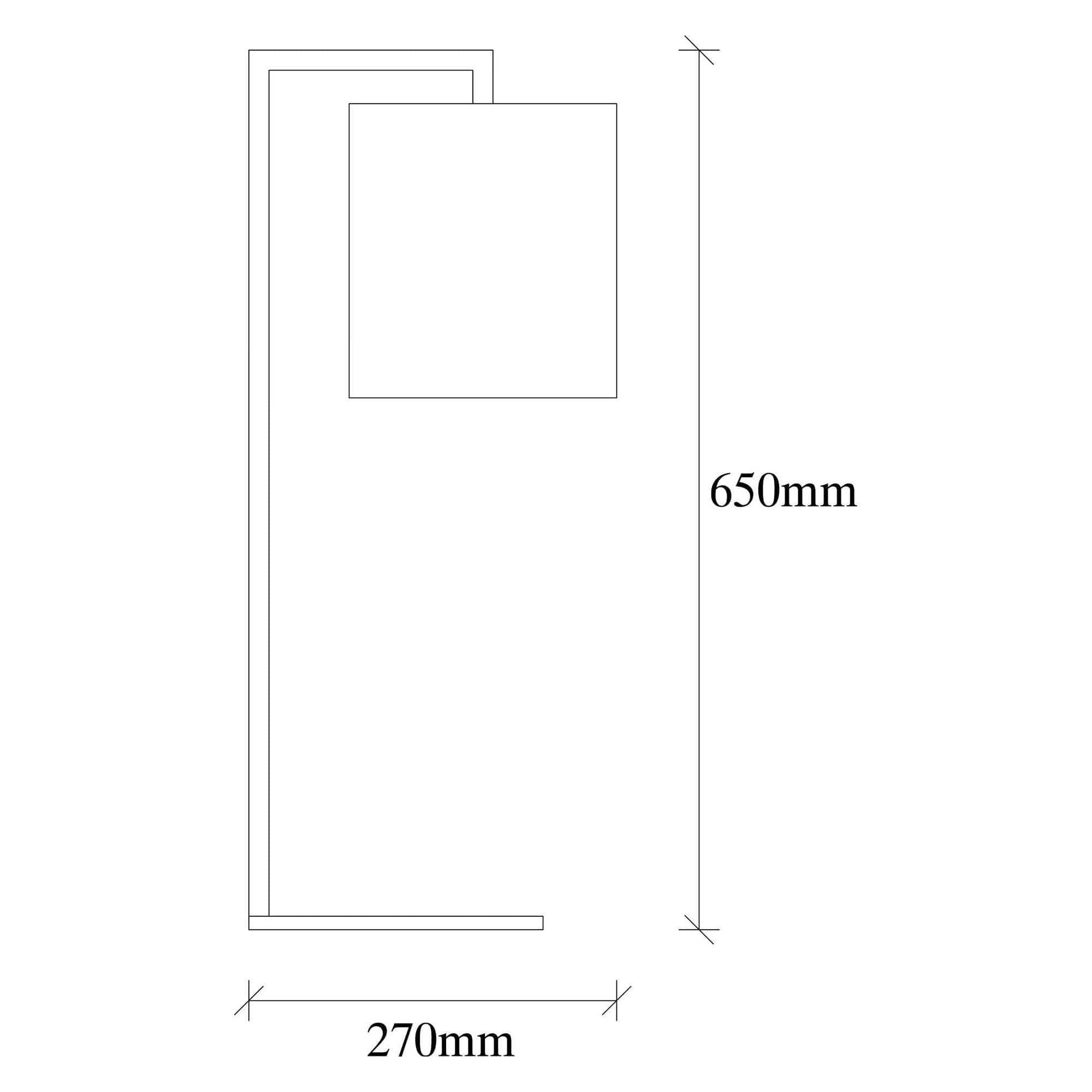 Veioza PROFIL 4692, negru, material textil/metal, 27x20x65 cm