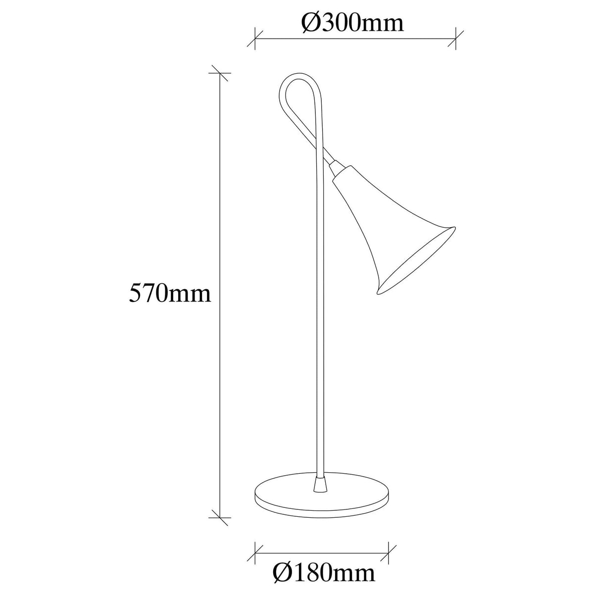 Veioza SARMAL 3071, auriu, metal, 30x57 cm