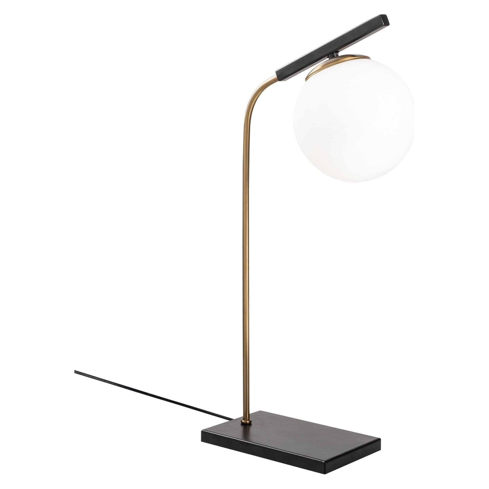 Veioza YILDIZ 4021, negru/auriu, sticla/metal, 26x15x55 cm