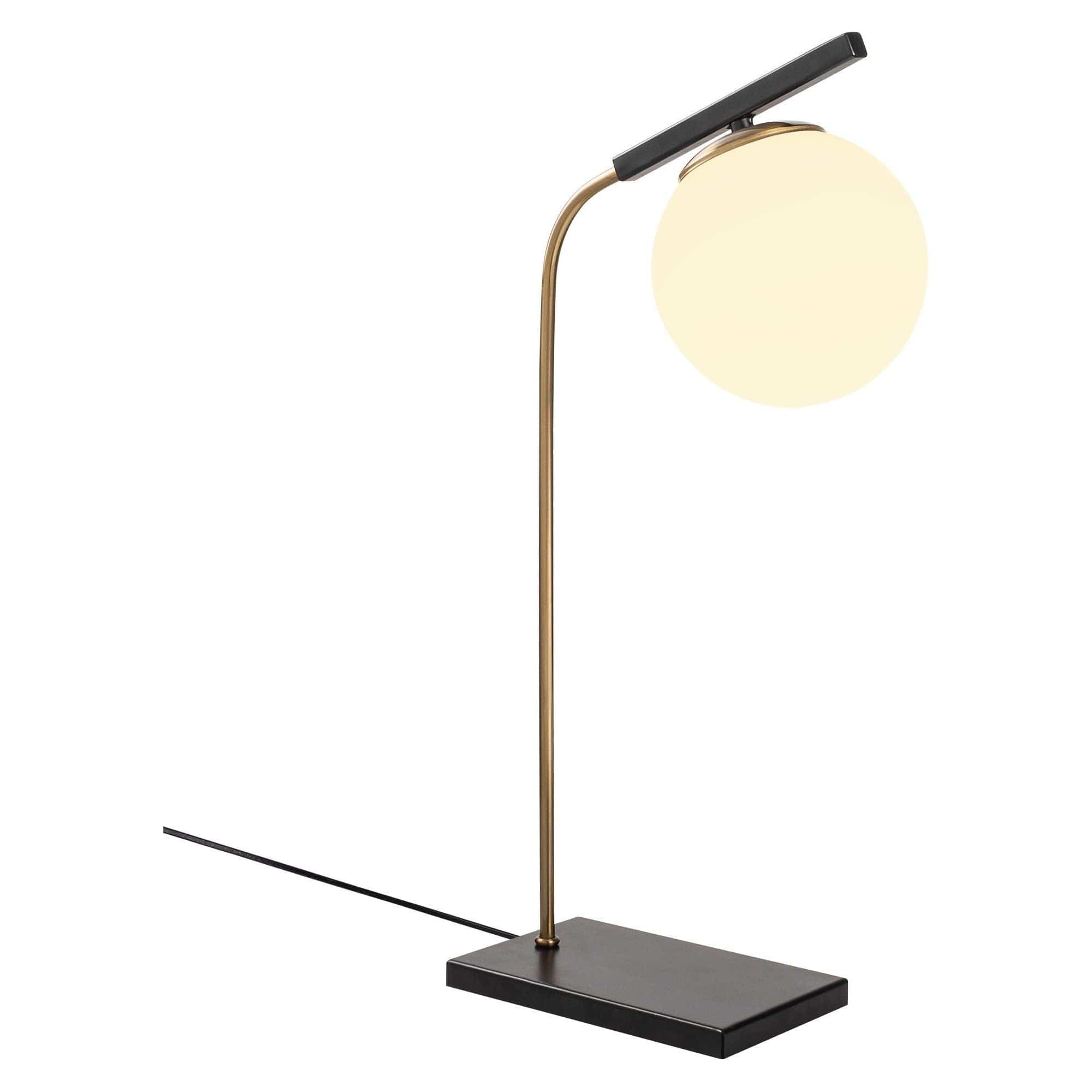 Veioza YILDIZ 4021, negru/auriu, sticla/metal, 26x15x55 cm