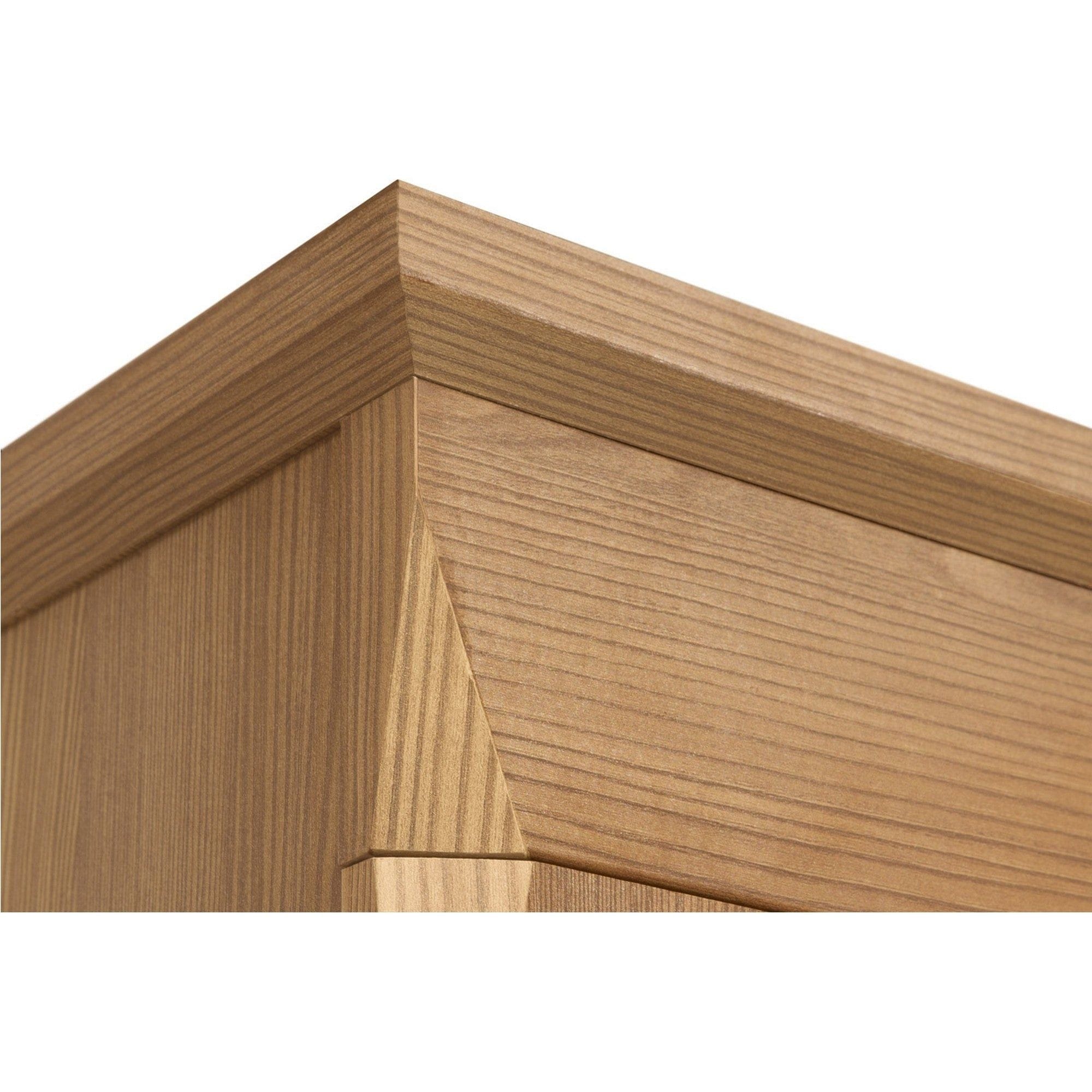 Vitrina BERGEN REG1W2S, maro, PAL/sticla securizata, 72x47x202 cm