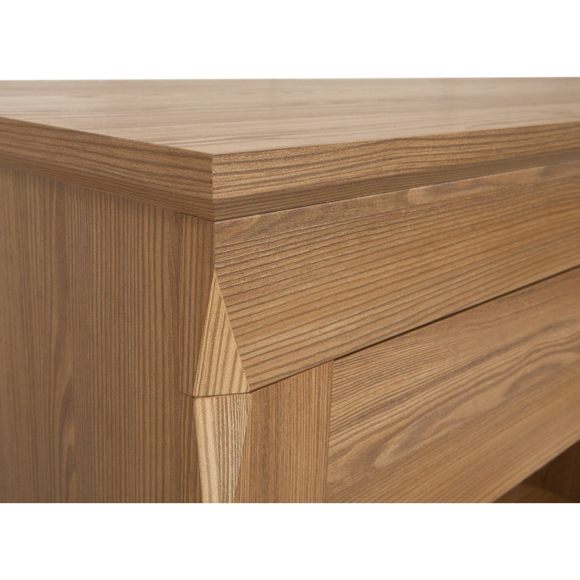 Vitrina BERGEN REG2W2D, maro, PAL/sticla securizata, 102x47x202 cm