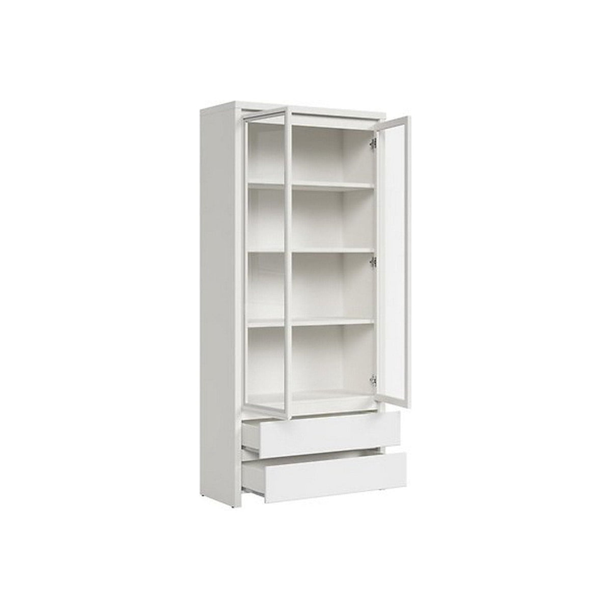 Vitrina KASPIAN, alb, PAL, 90x41x201 cm