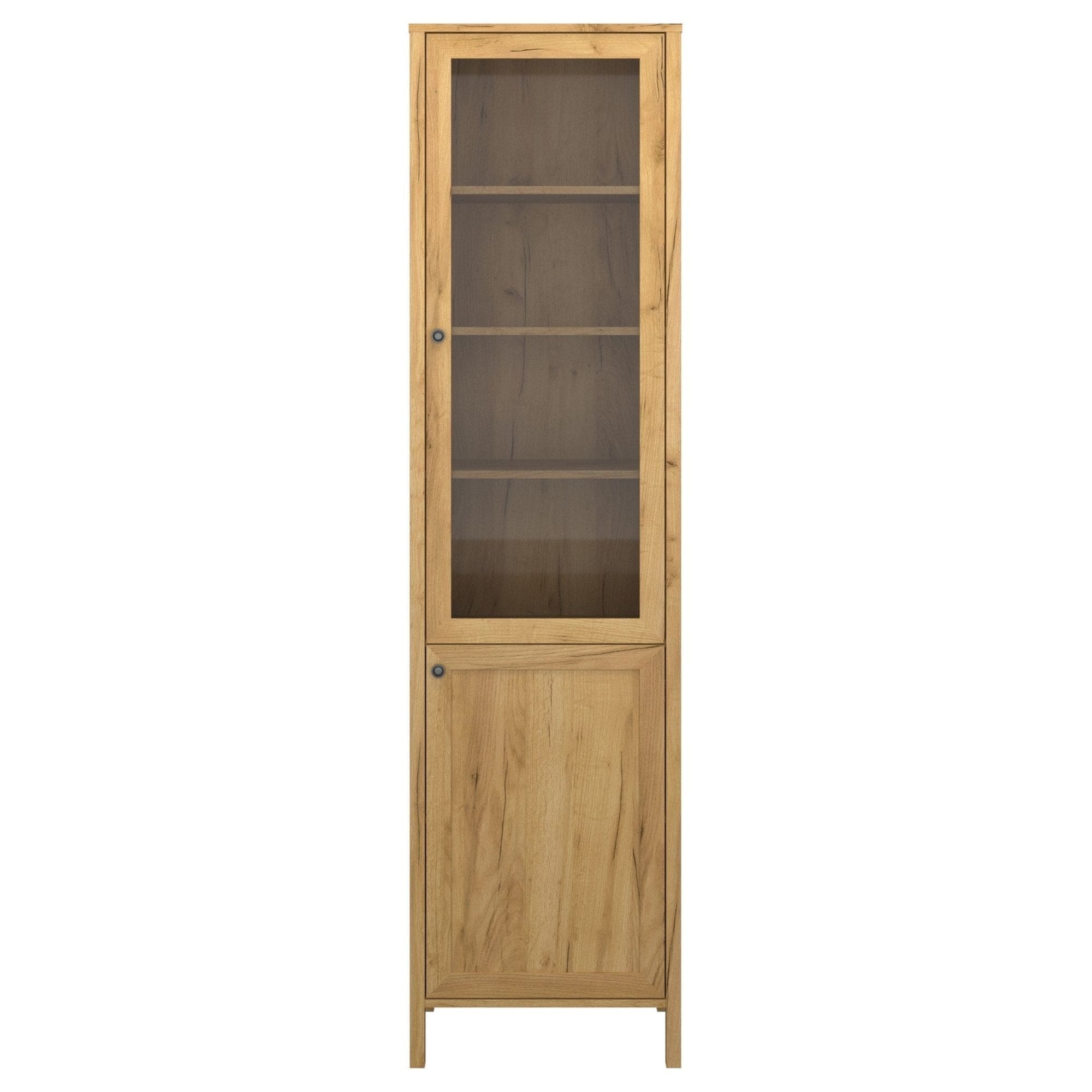Vitrina KLARK, stejar auriu, PAL laminat, 55x42x210 cm