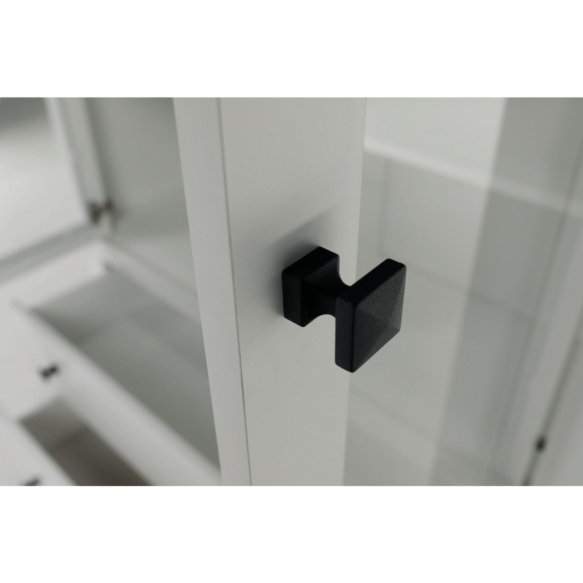 Vitrina LEON MZ5, alb/stejar deschis, PAL laminat, 125x40x180 cm