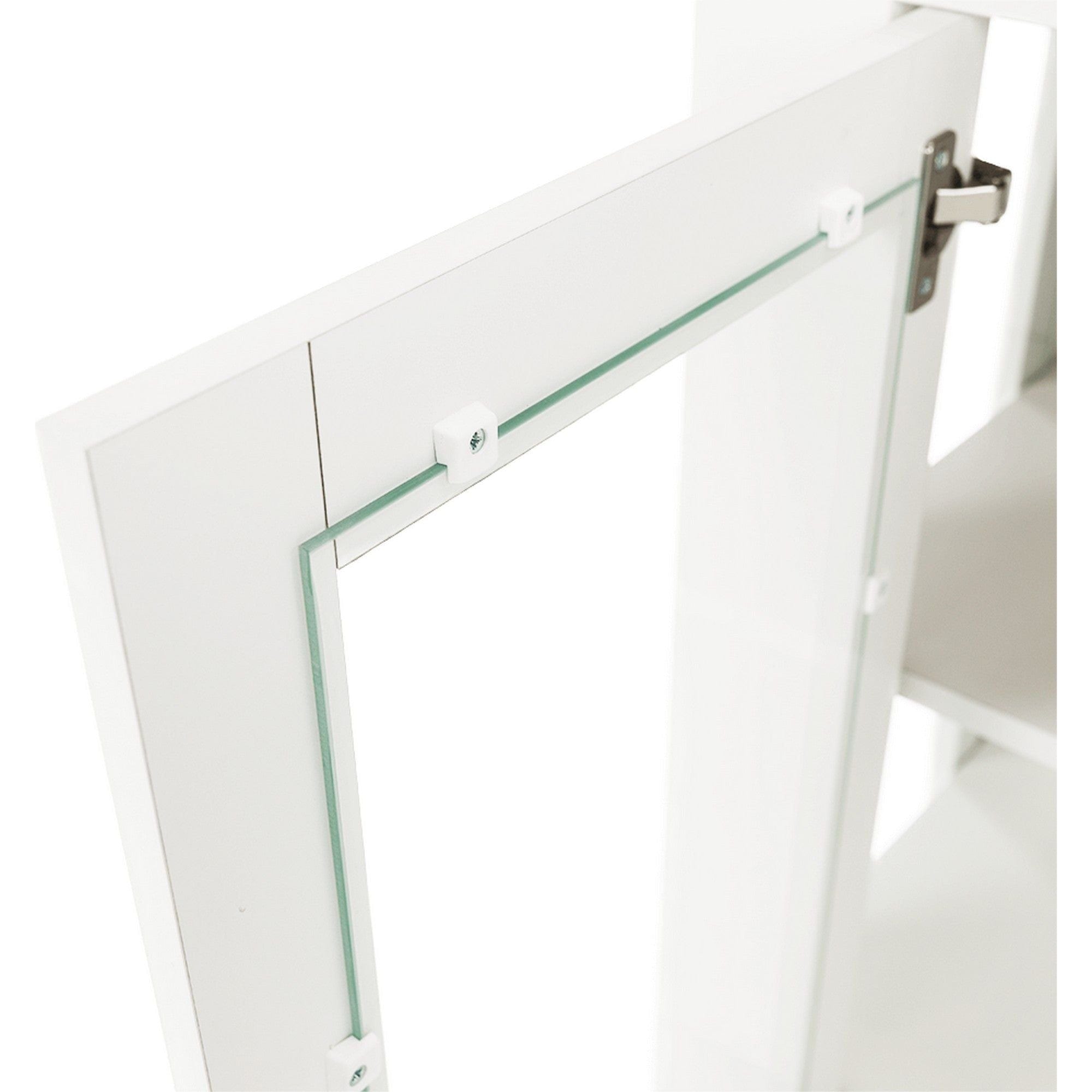 Vitrina LEON MZ6, alb/stejar deschis, PAL laminat, 165x40x130 cm