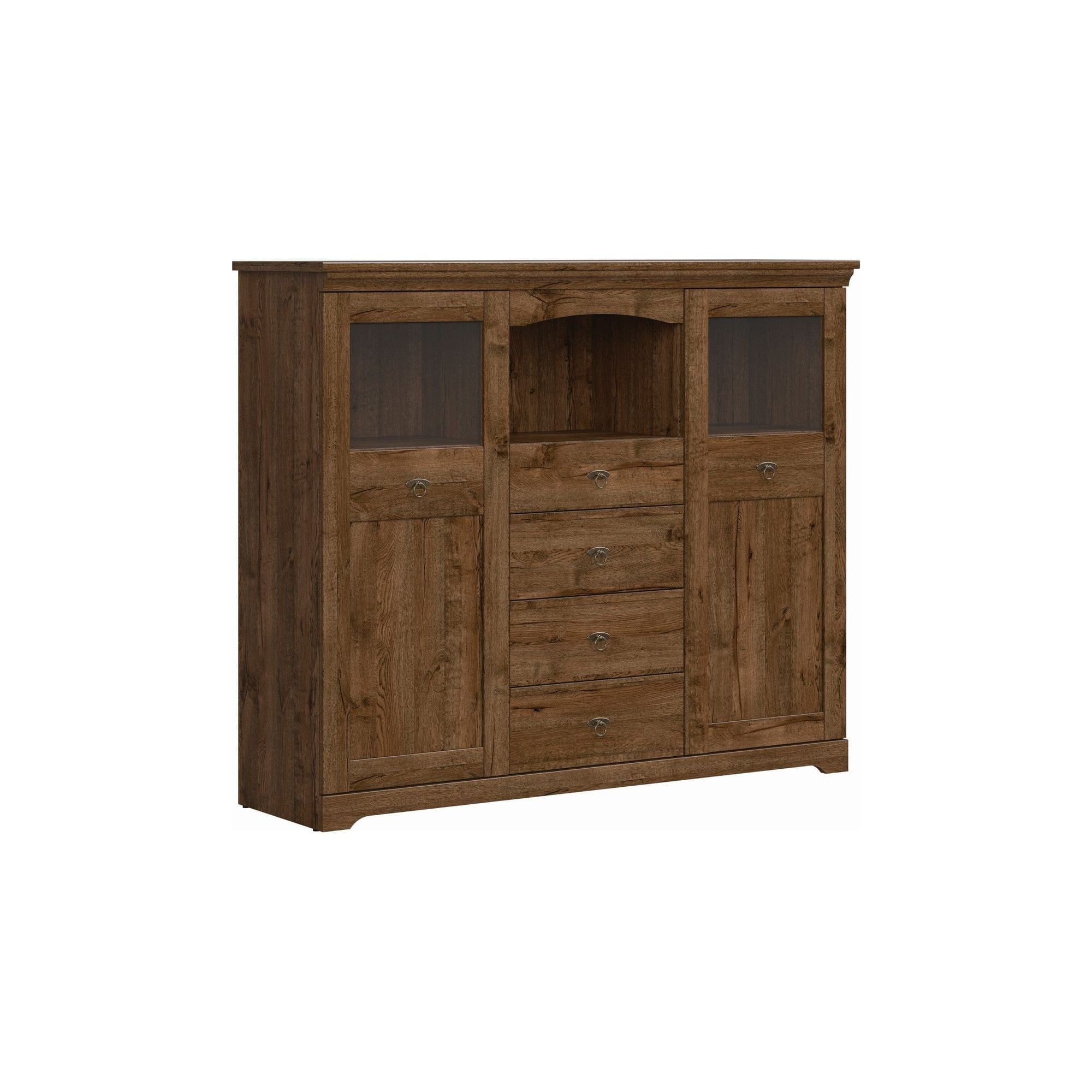 Vitrina PATRAS KOM2W4S, stejar april, PAL, 153x45x129 cm