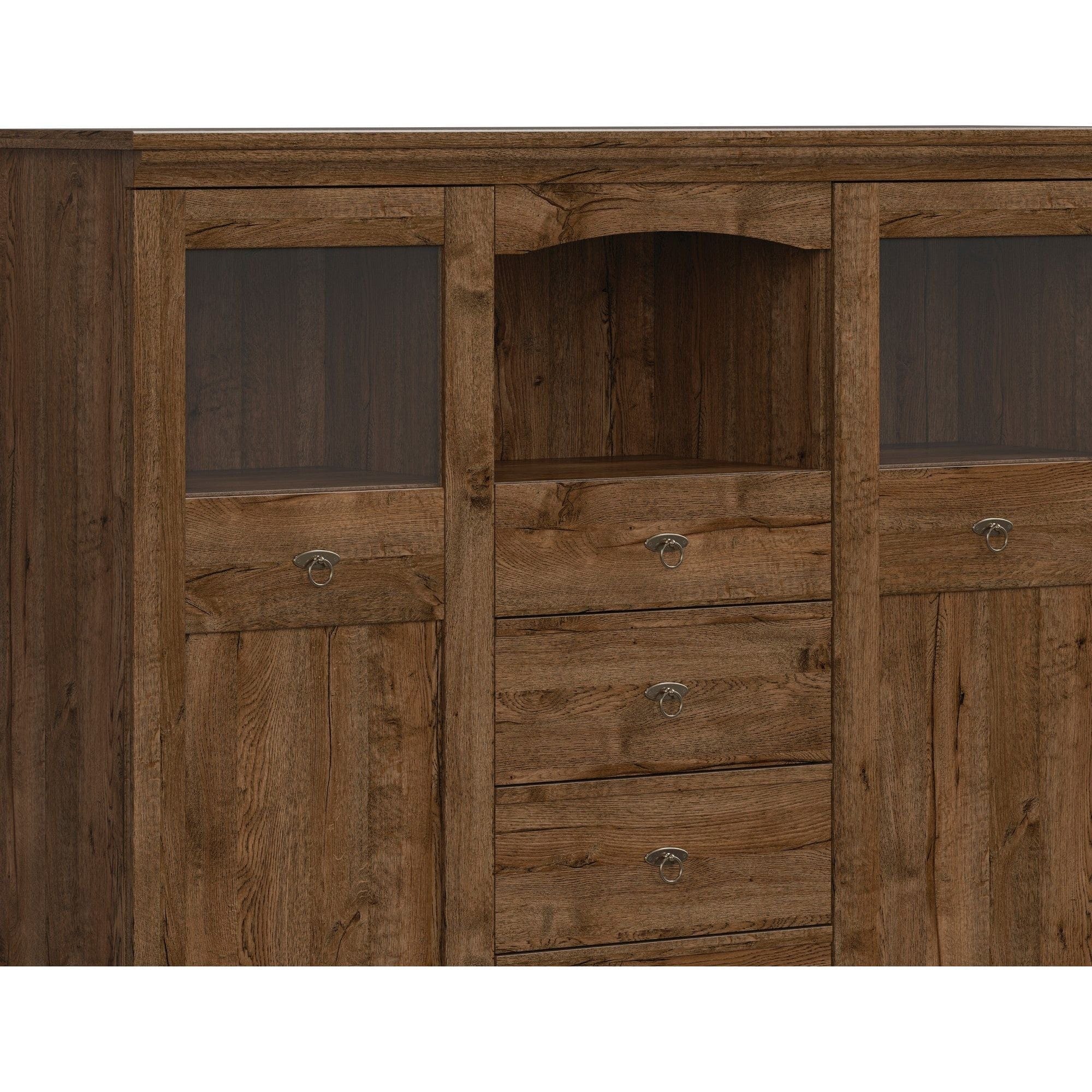 Vitrina PATRAS KOM2W4S, stejar april, PAL, 153x45x129 cm