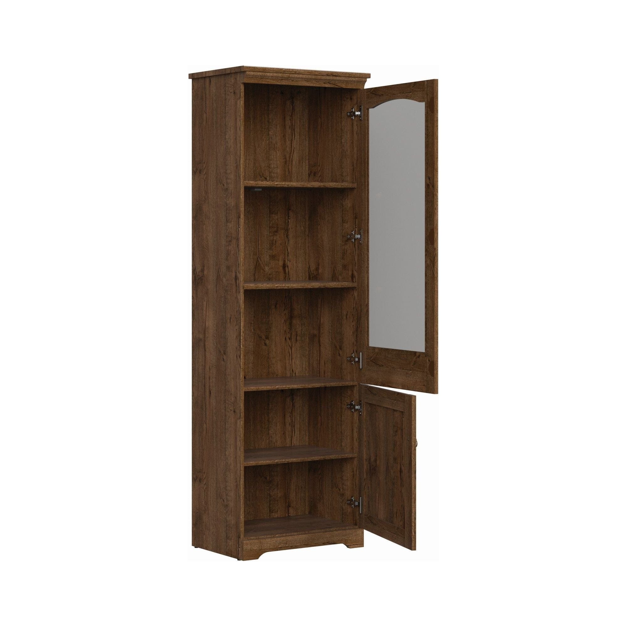 Vitrina PATRAS, stejar april, PAL/sticla securizata, 63x45x201 cm