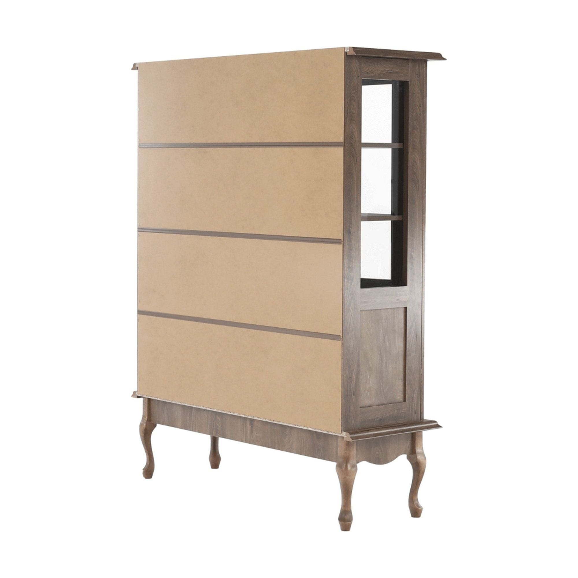 Vitrina VILAR DA5, stejar lefkas, DTD laminat, 125x42x158 cm