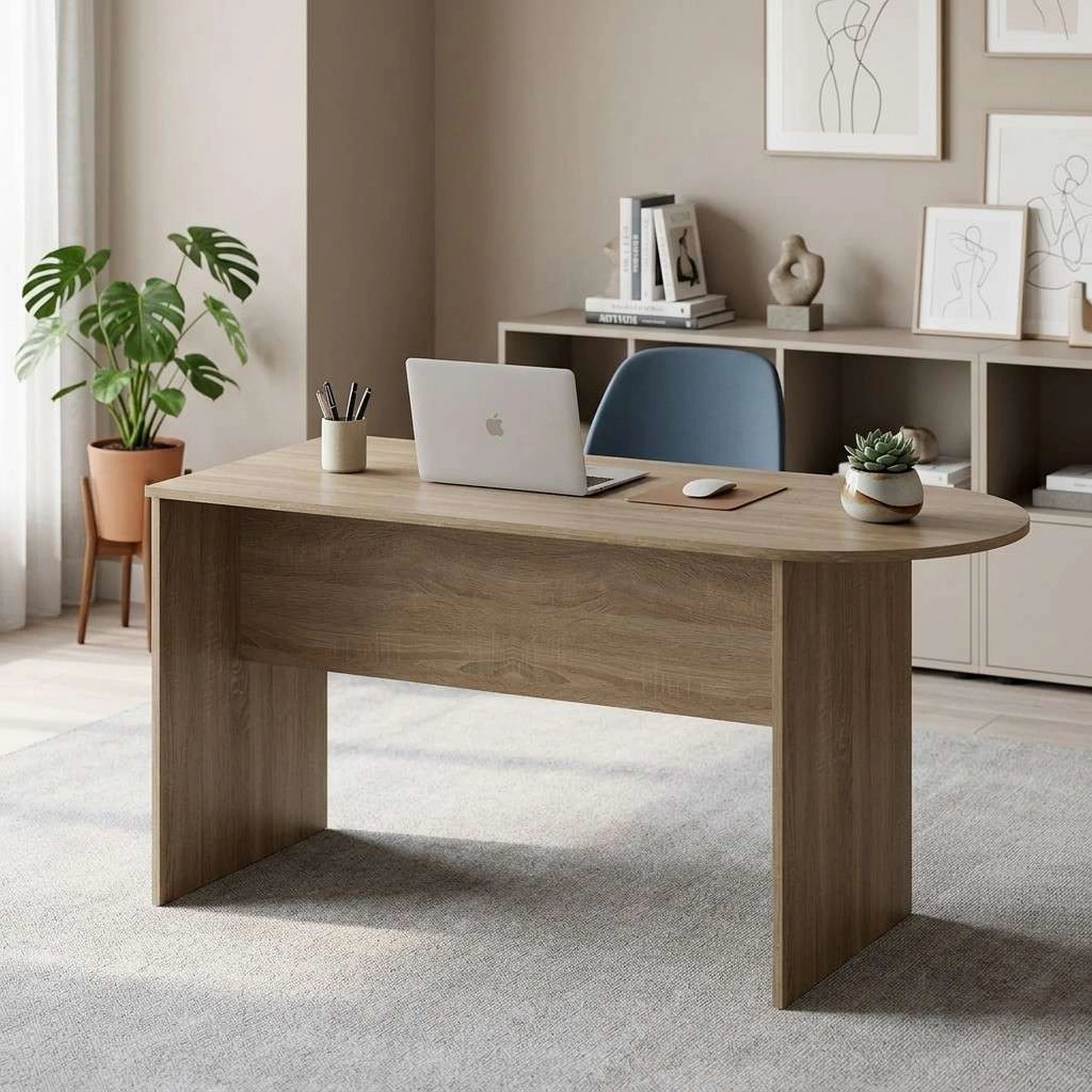 Masa birou TEMPO ASISTENT NEW 022, stejar sonoma, PAL melaminat, 150x70x76 cm