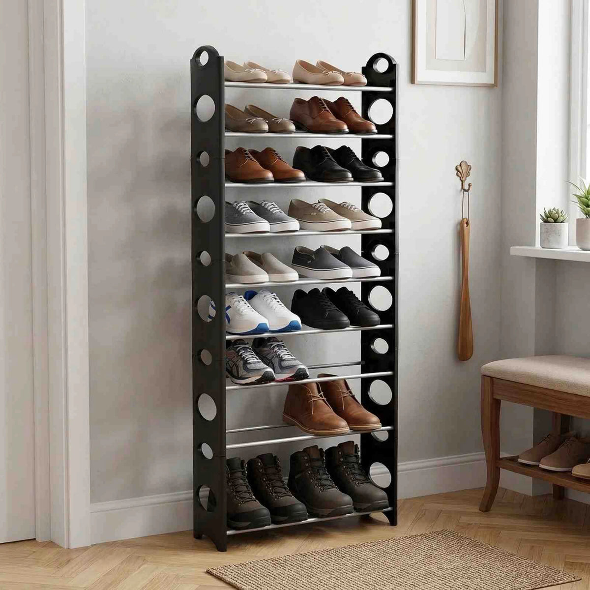 Pantofar BOTIS TYP 5, negru/gri, plastic/metal, 64x20x154 cm