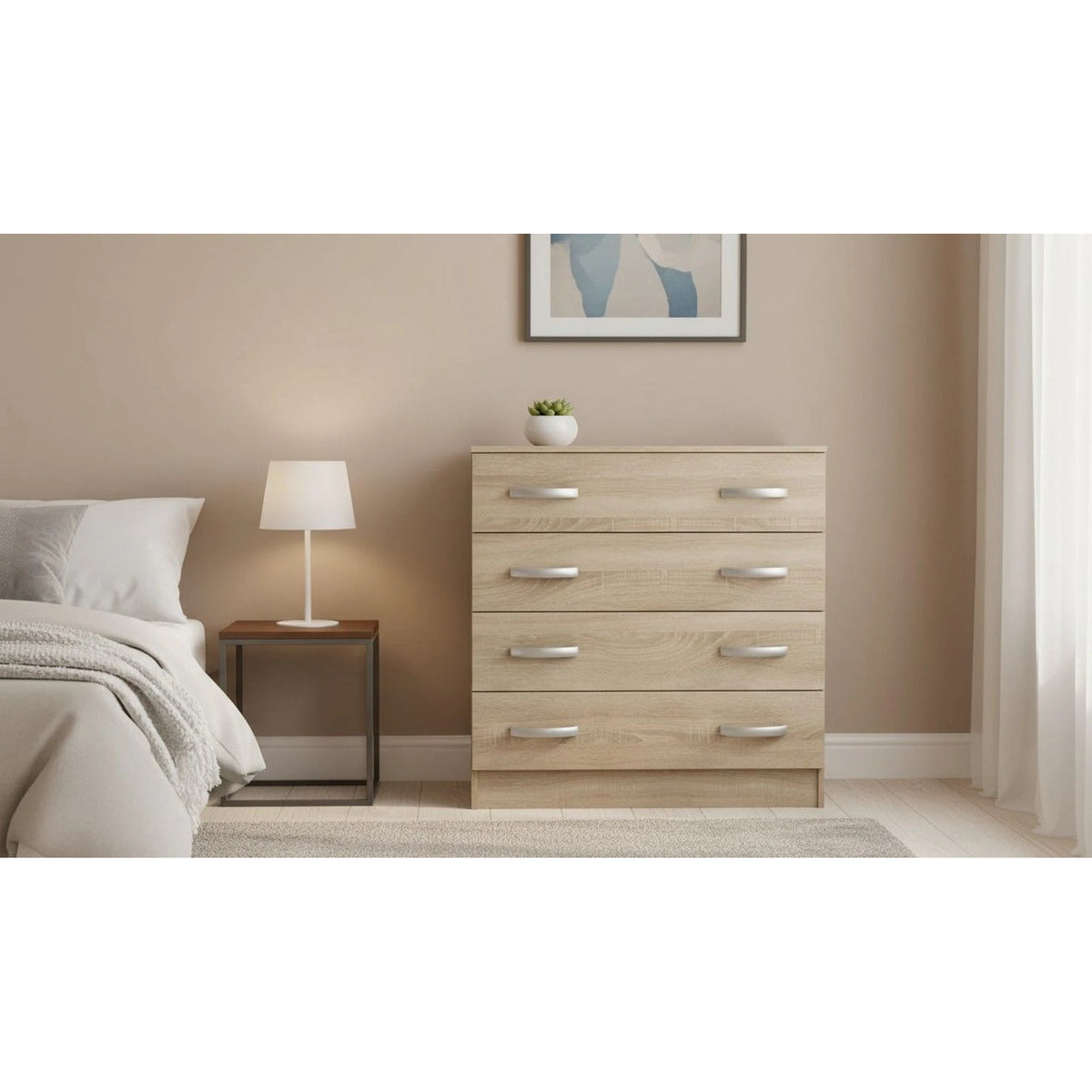 Comoda BETTY 2, stejar sonoma, PAL laminat, 150x39x93 cm