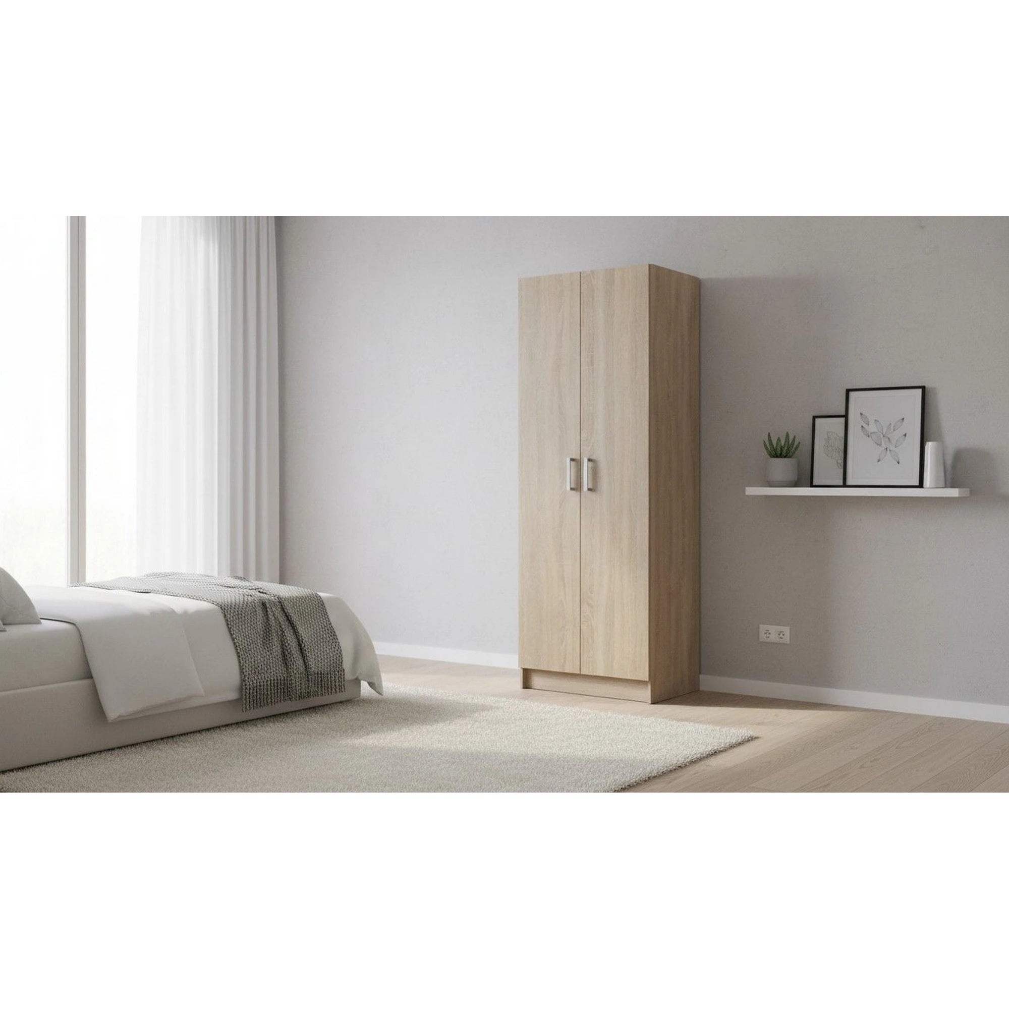 Dulap BETTY 7 BE07-009-00, stejar sonoma, DTD laminat, cu 2 usi, 70x51x190 cm