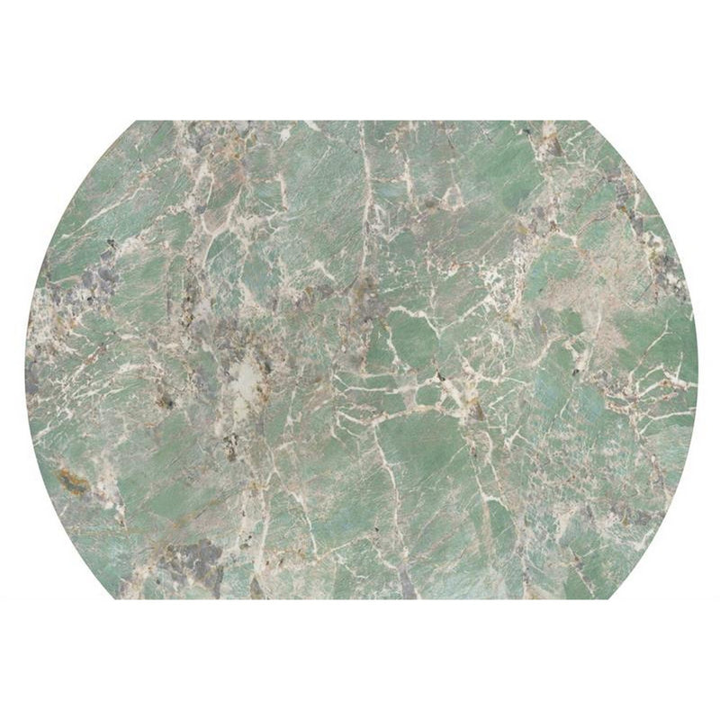 Masa GIOVANI, verde/negru, ceramica/metal, 135x135x76 cm