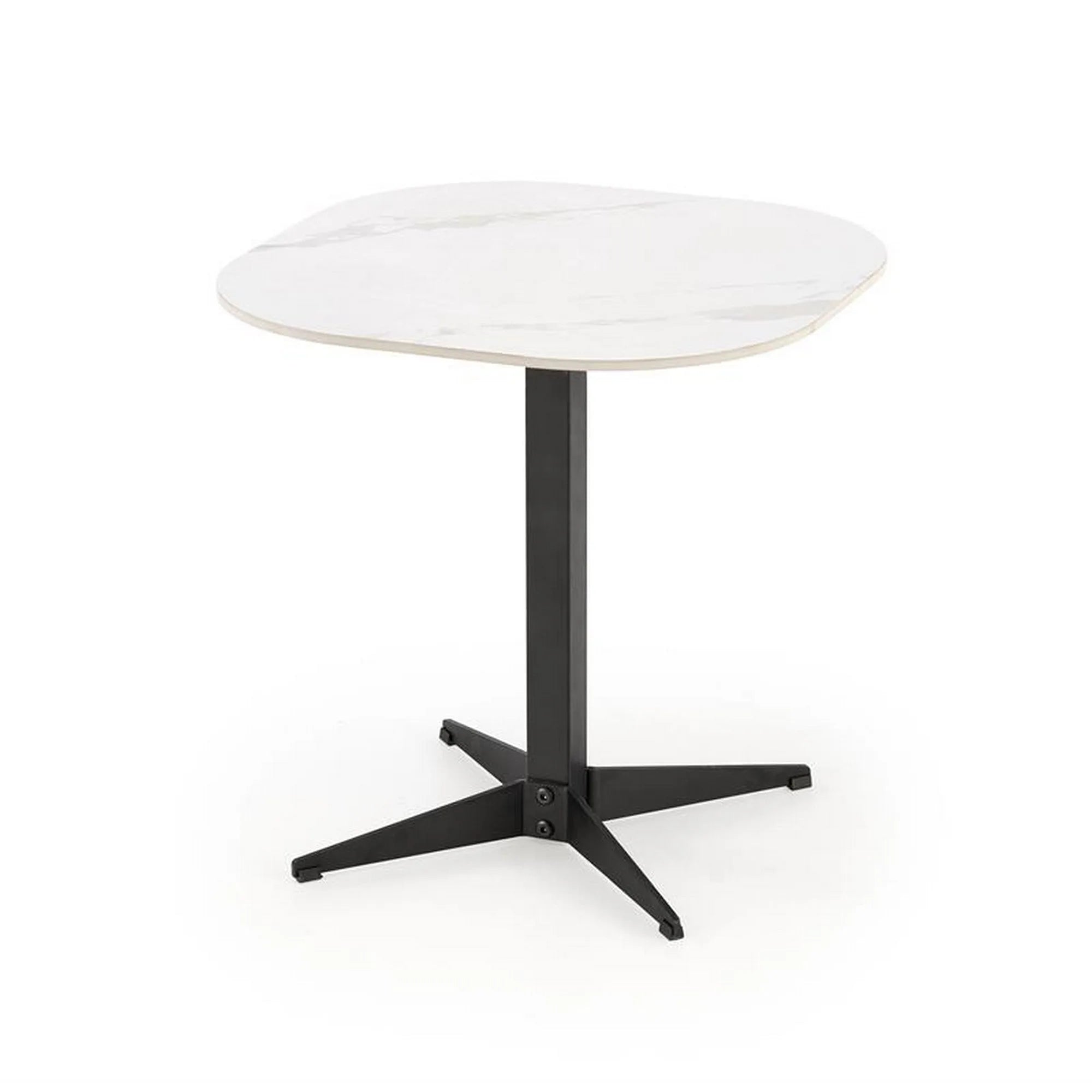 Masuta BORNA S, alb/negru, ceramica/metal, 50x50x50 cm