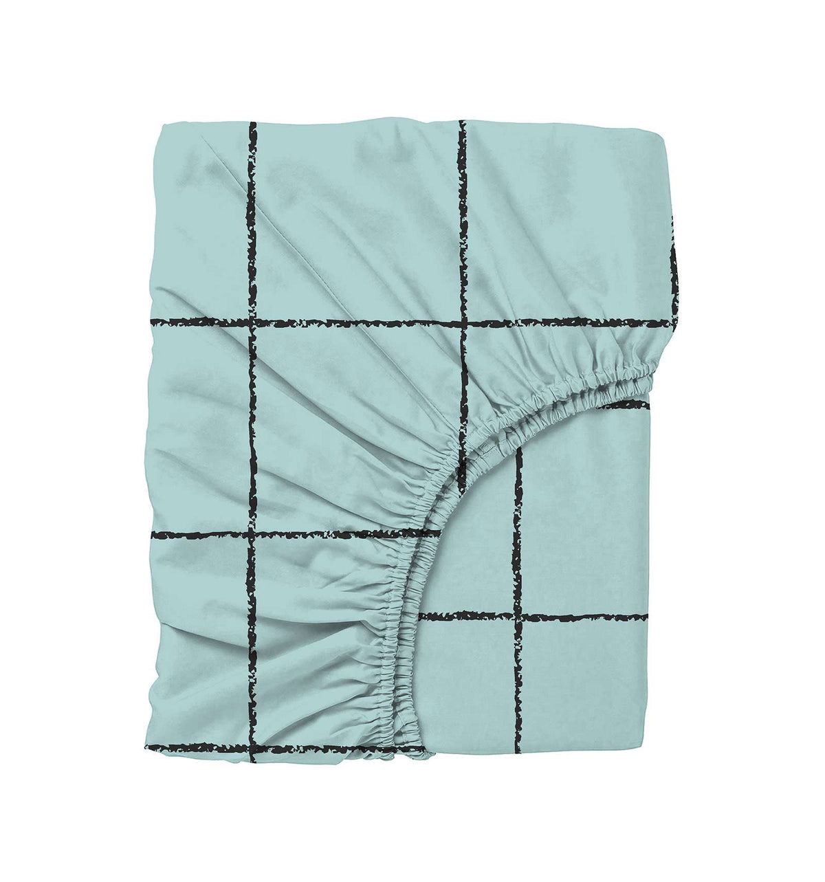 Set lenjerie pat single ranforce, Modern - Mint, Mentă