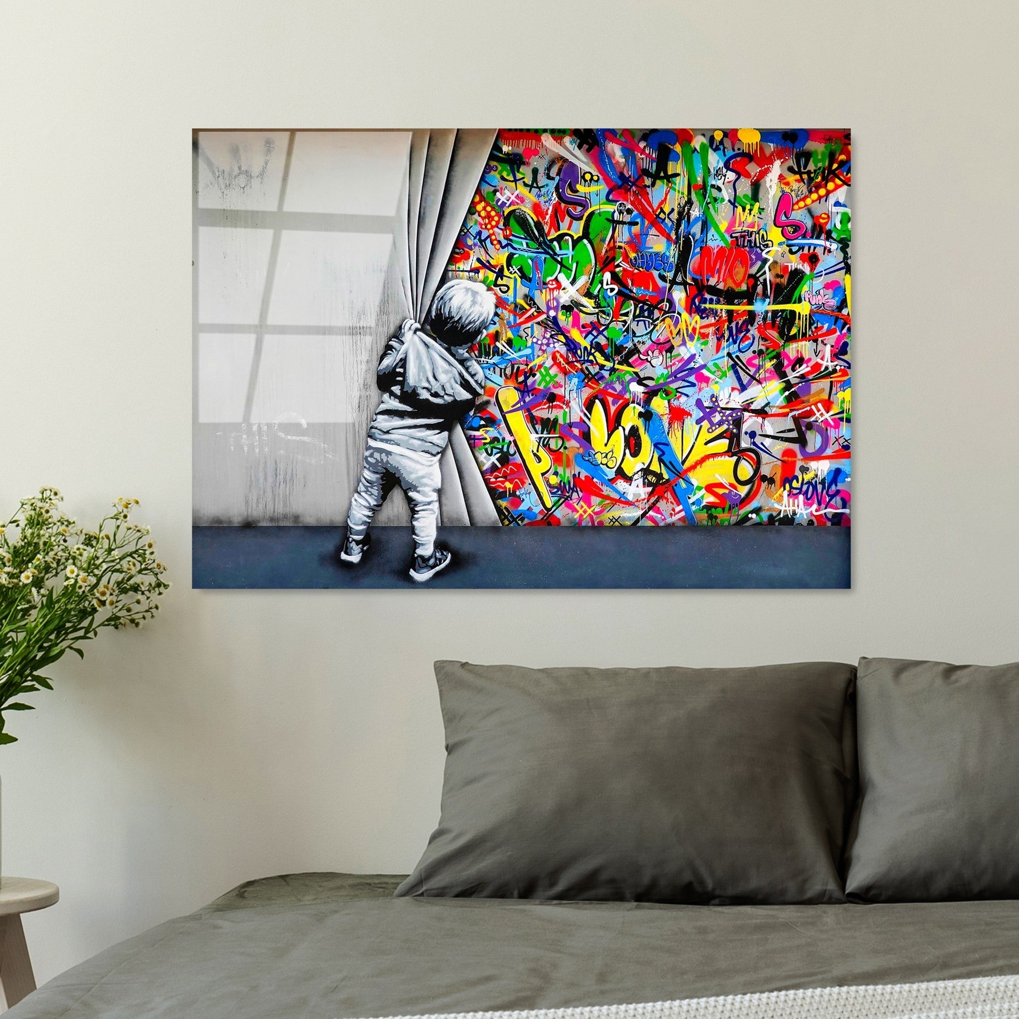 Tablou decorativ din sticlă securizată, UV-782 70 x 100, Multicolor